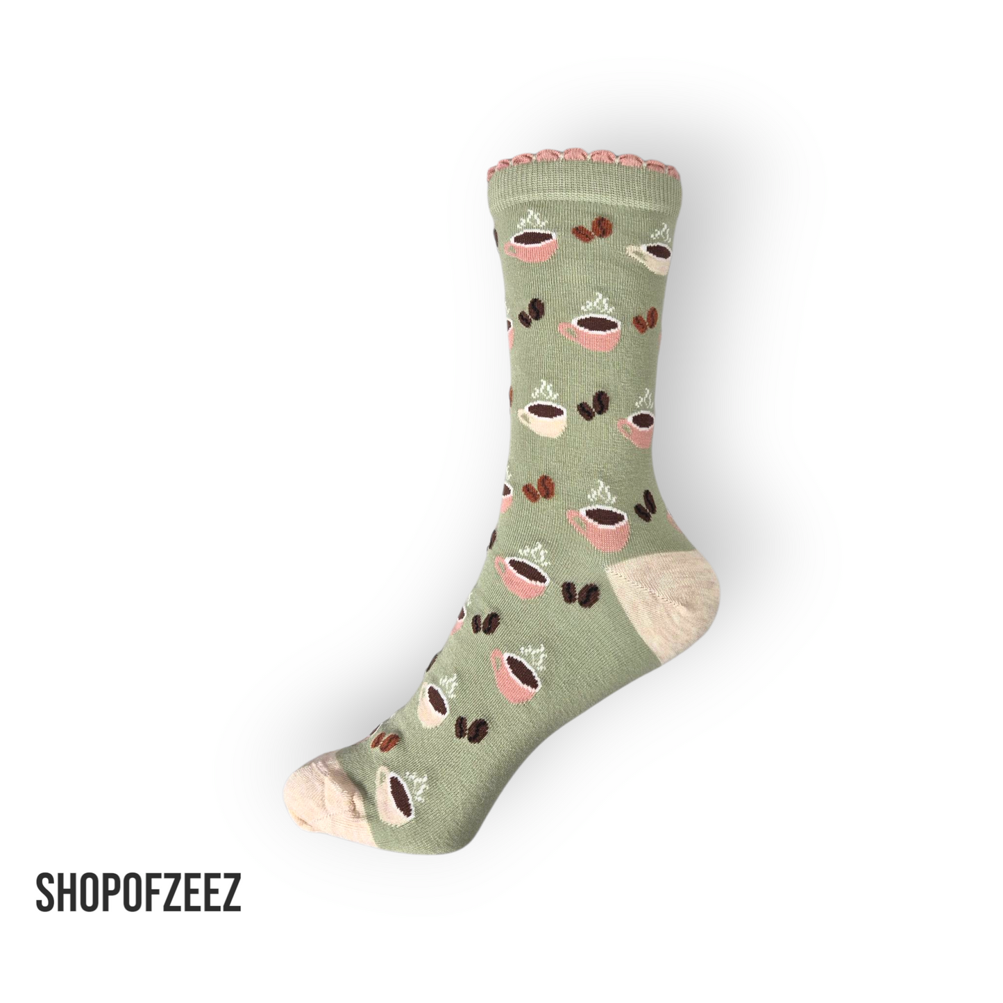 Socken mit Kaffeebohnen