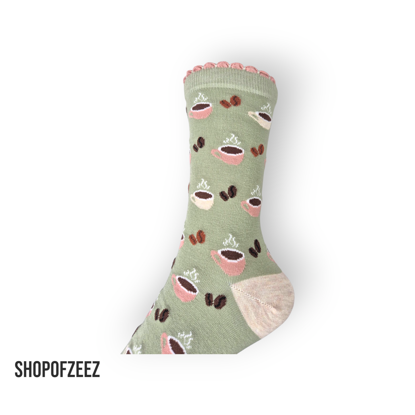 Socken mit Kaffeebohnen