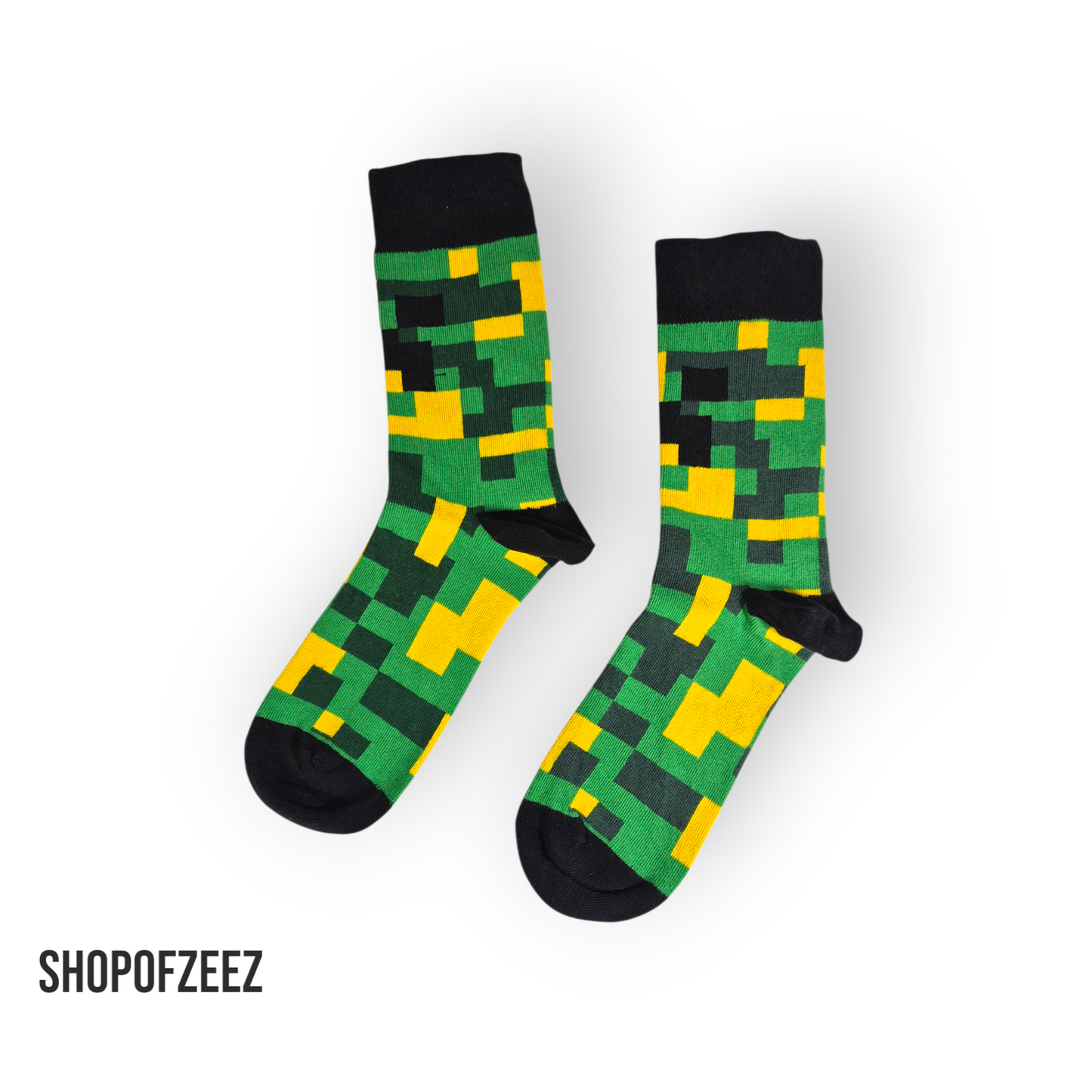 Bunte Pixel-Socken im Retro-Stil – Unisex & Bequem