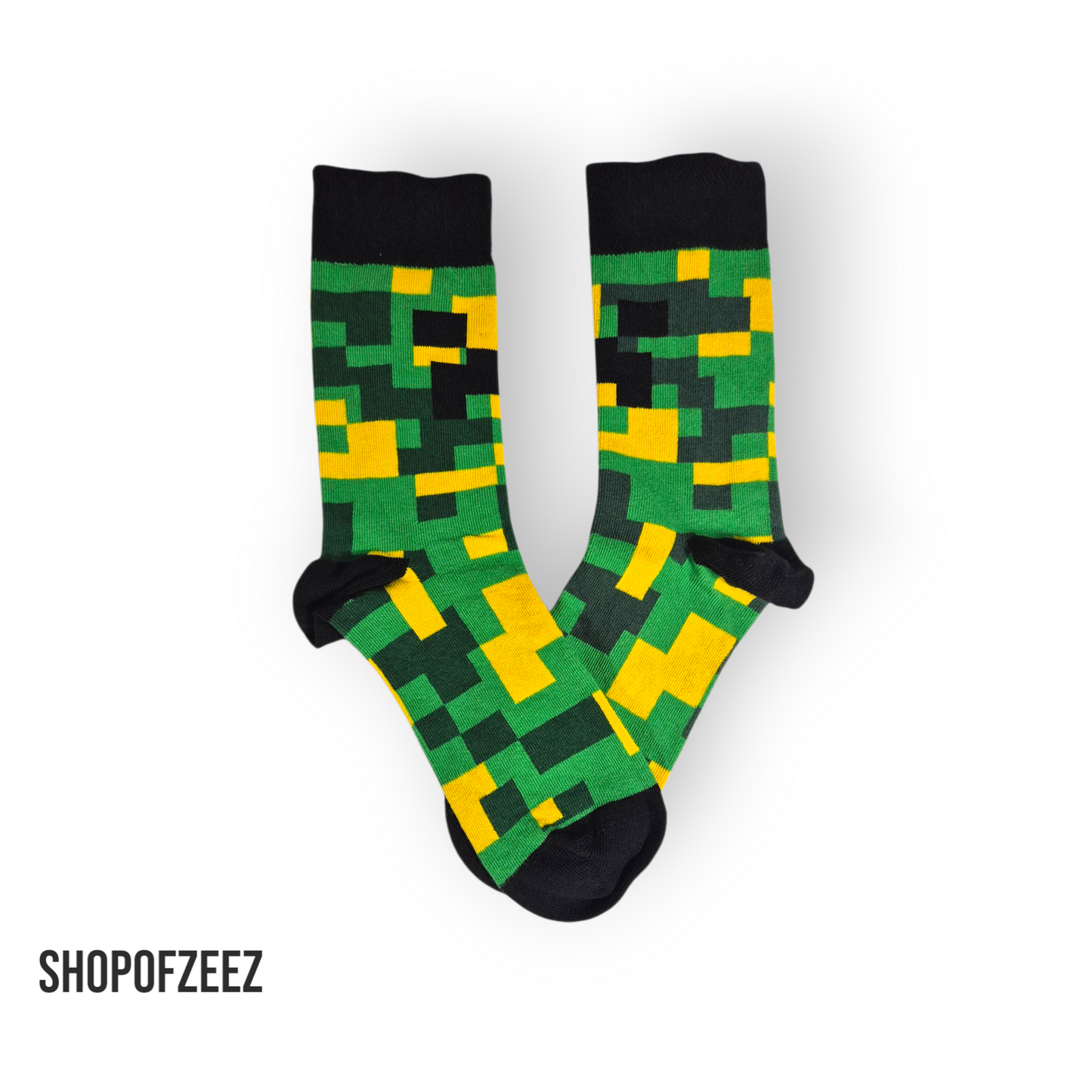 Bunte Pixel-Socken im Retro-Stil – Unisex & Bequem