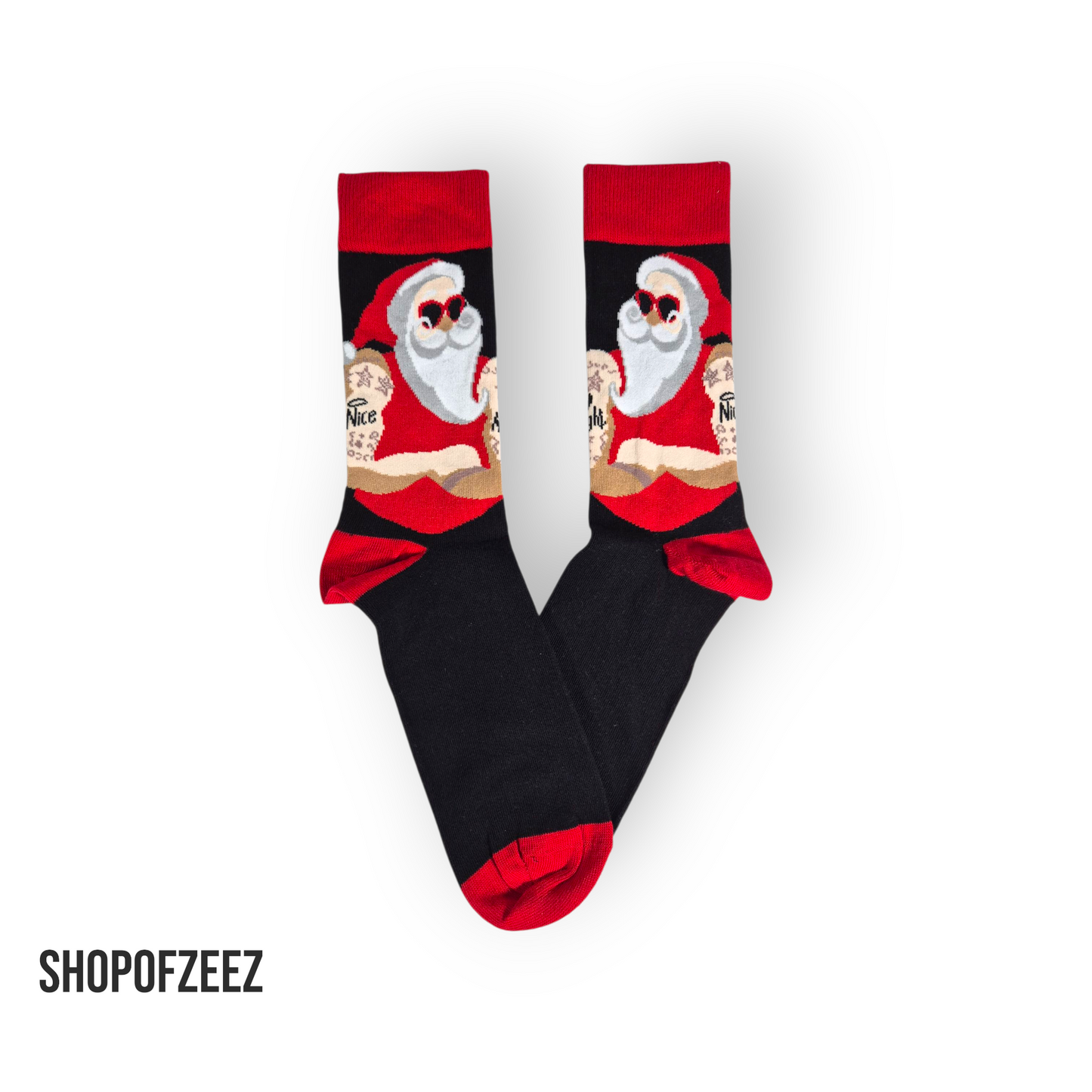 Santa Claus mit Sonnenbrille Weihnachtssocken für Männer