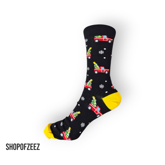 Weihnachtsbaum mit Auto  Weihnachtssocken für Männer