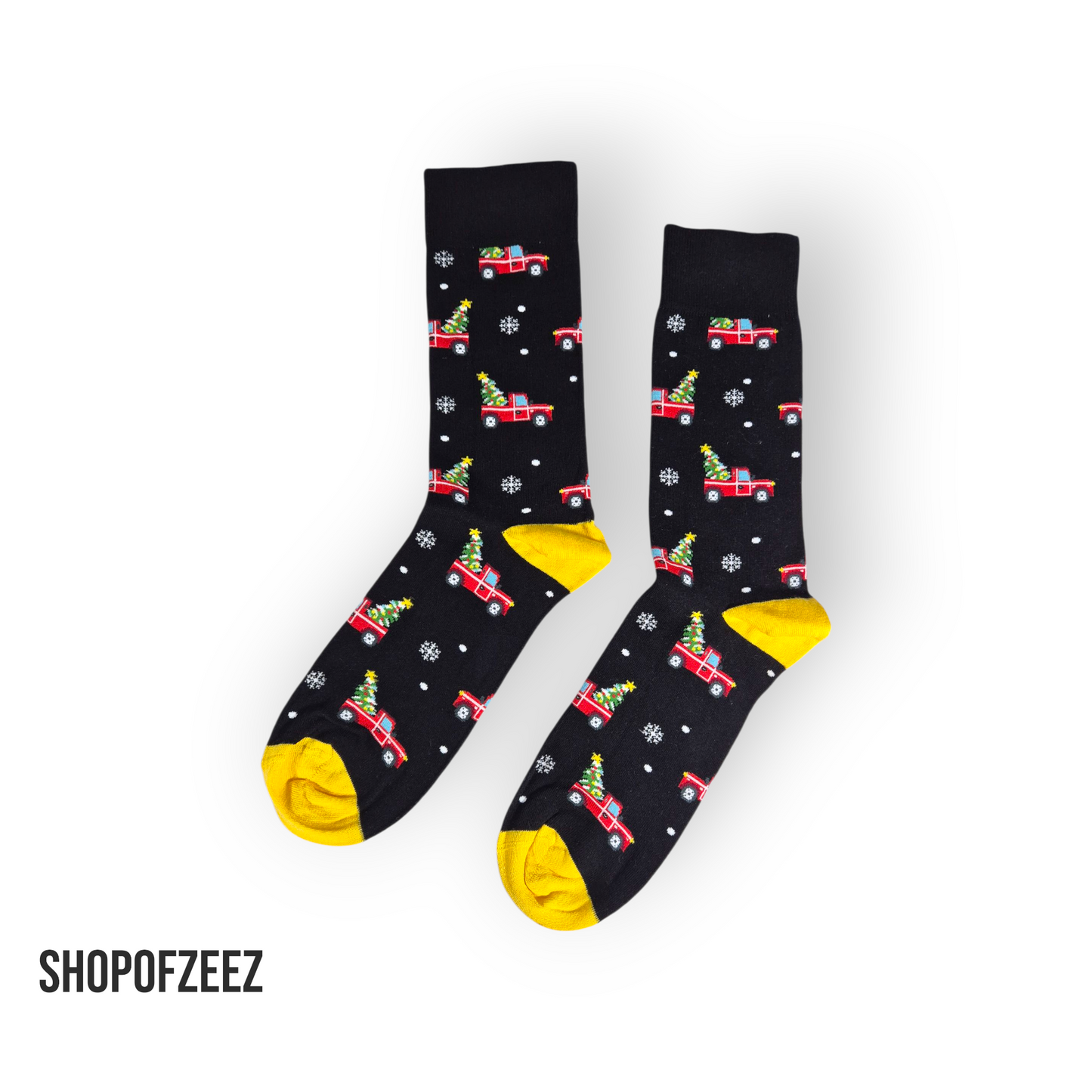 Weihnachtsbaum mit Auto  Weihnachtssocken für Männer