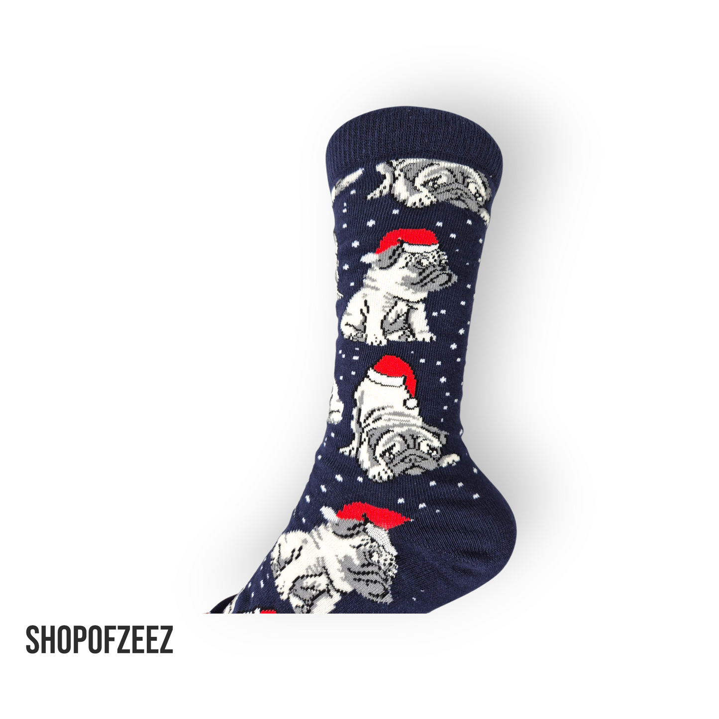 Weihnachtssocken für Männer mit Bulldog