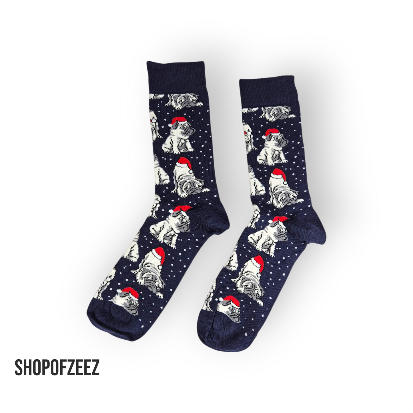 Weihnachtssocken für Männer mit Bulldog