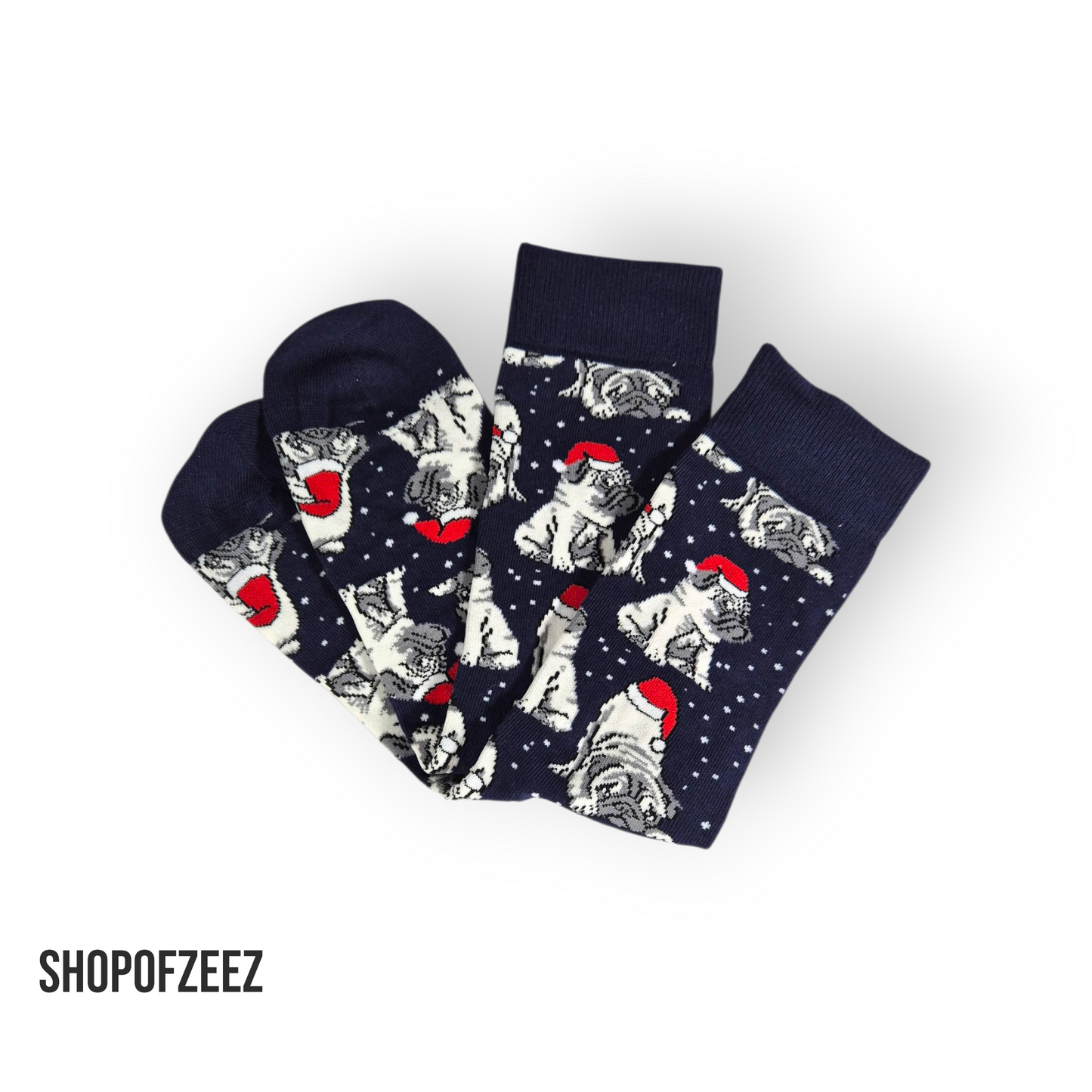 Weihnachtssocken für Männer mit Bulldog