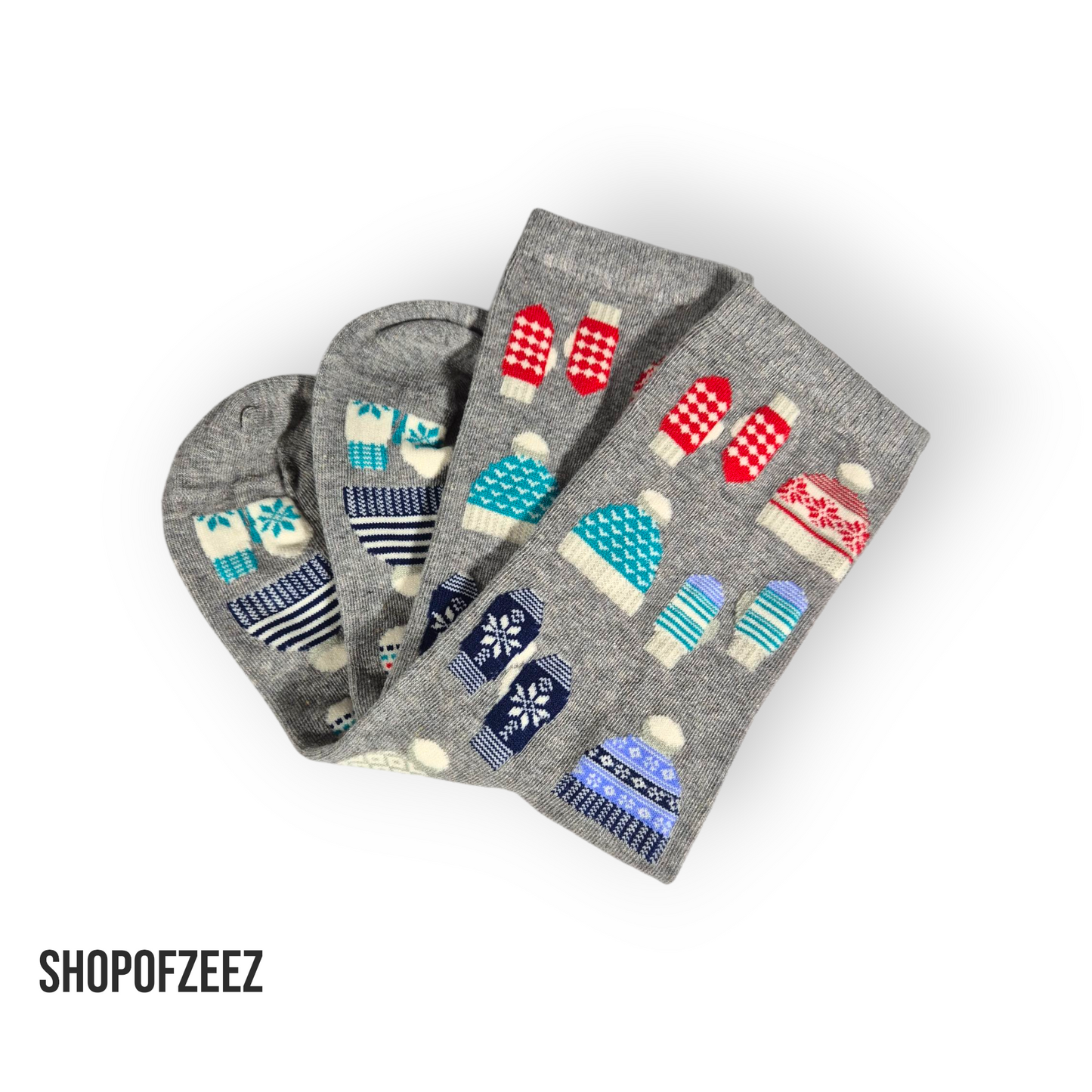 Mütze und Handschuh Weihnachtssocken