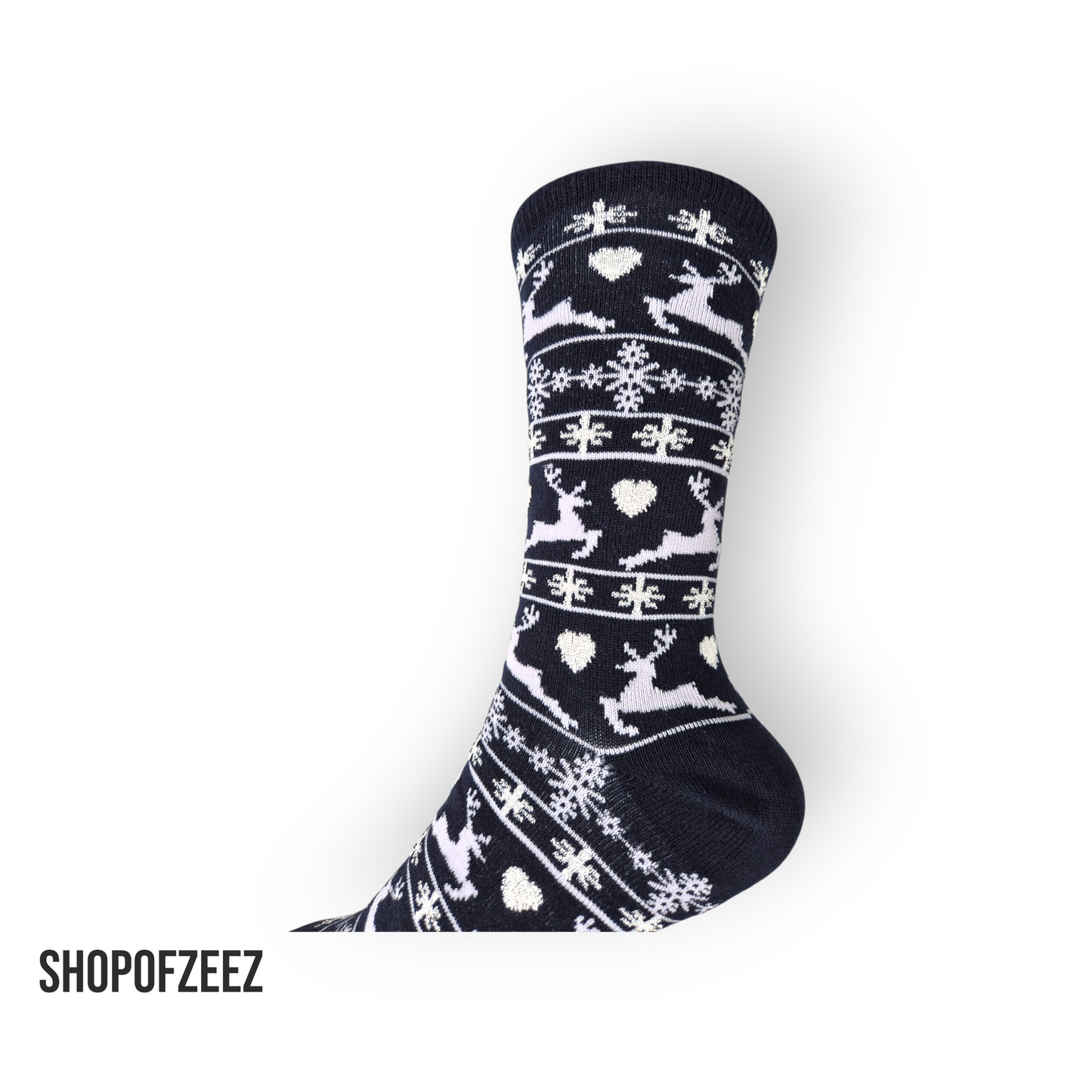 navy Rentier Weihnachtssocken