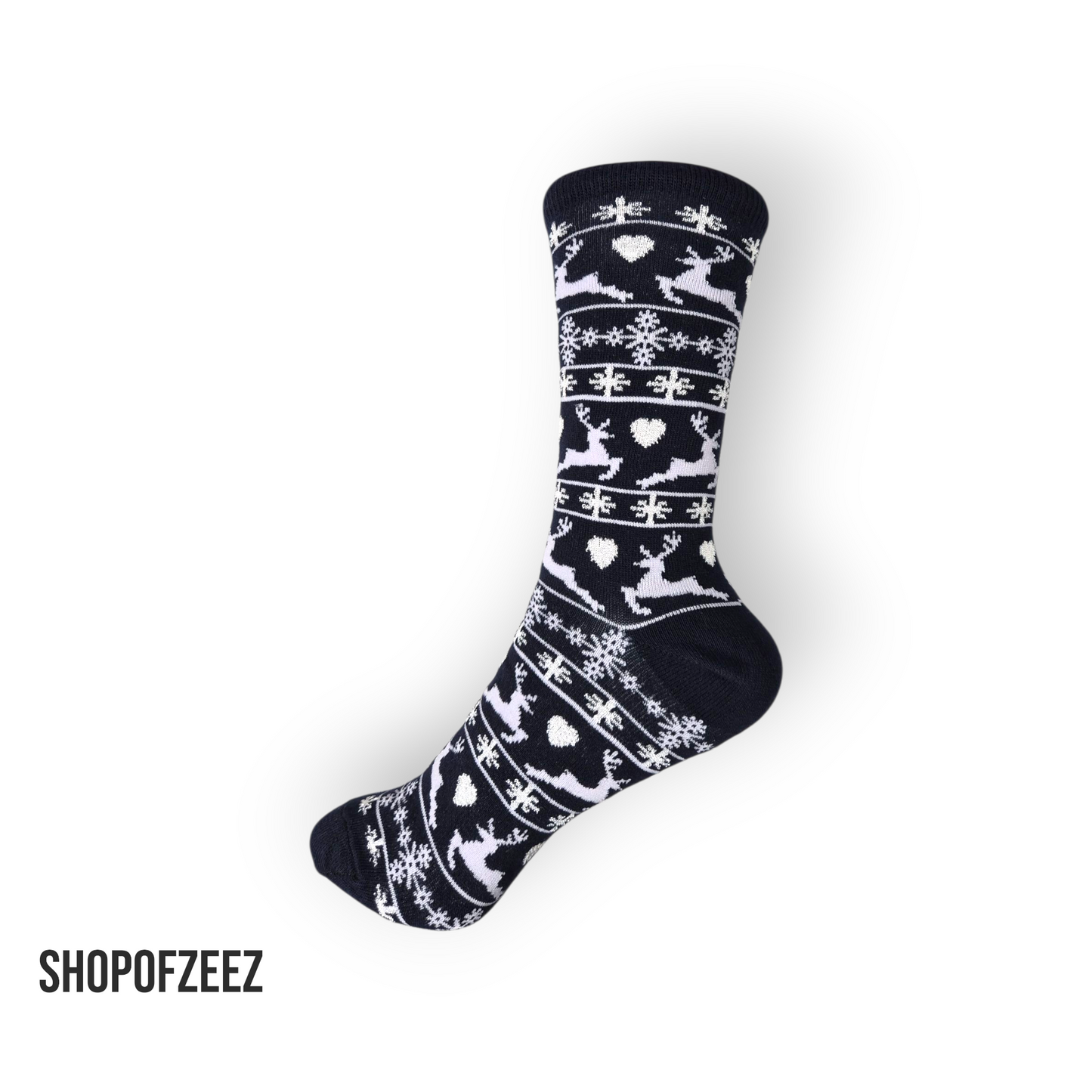 navy Rentier Weihnachtssocken