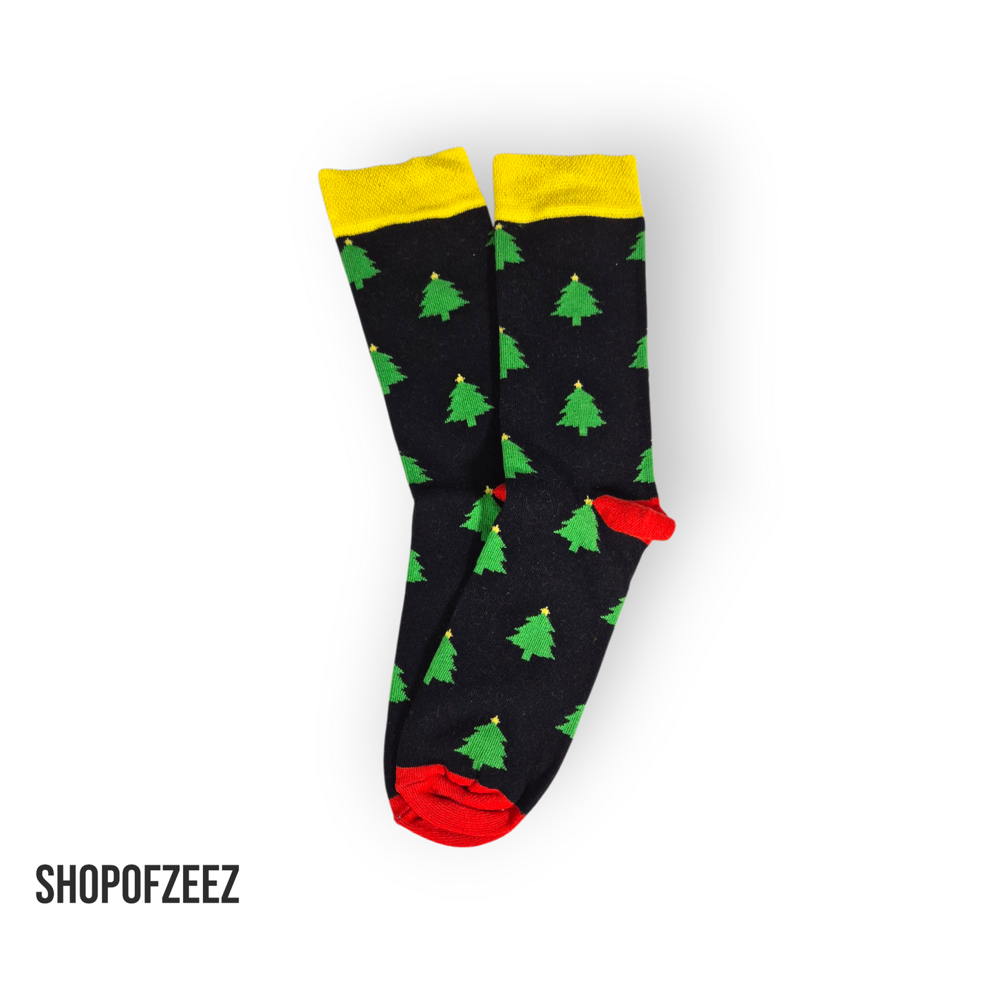 schwarz Tannenbaum Weihnachtssocken