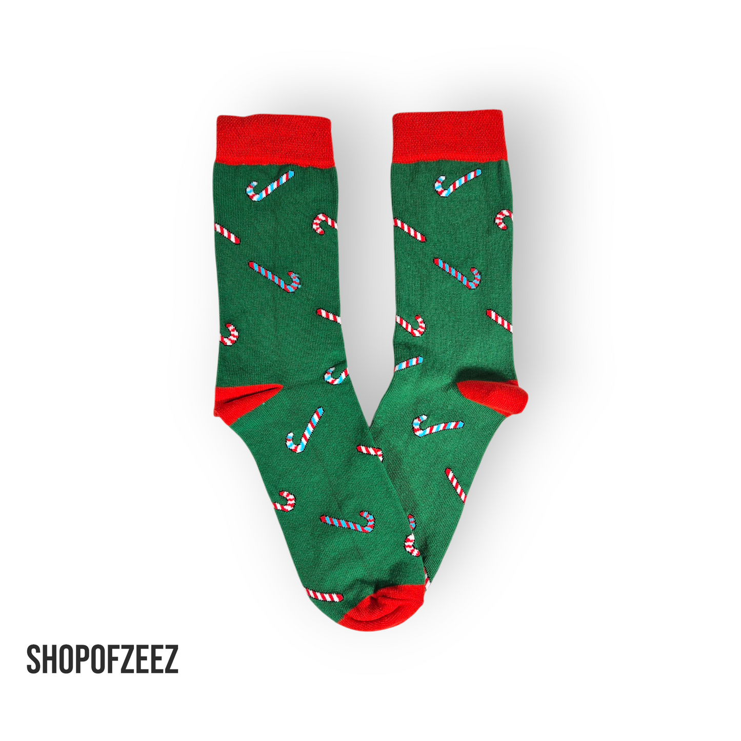 grün Zuckerstange Weihnachtssocken