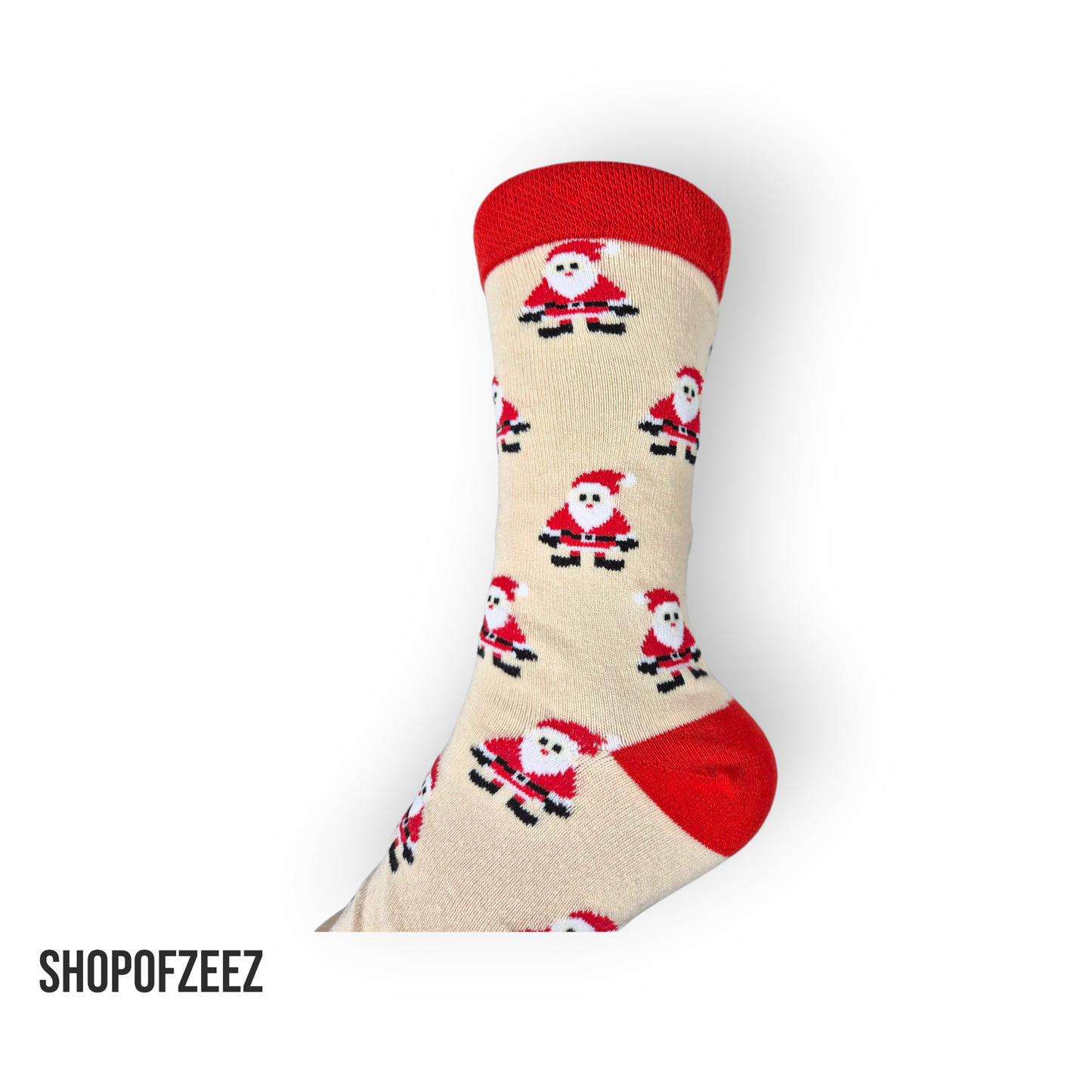 Kleiner Weihnachtsmann gemusterte Weihnachtssocken