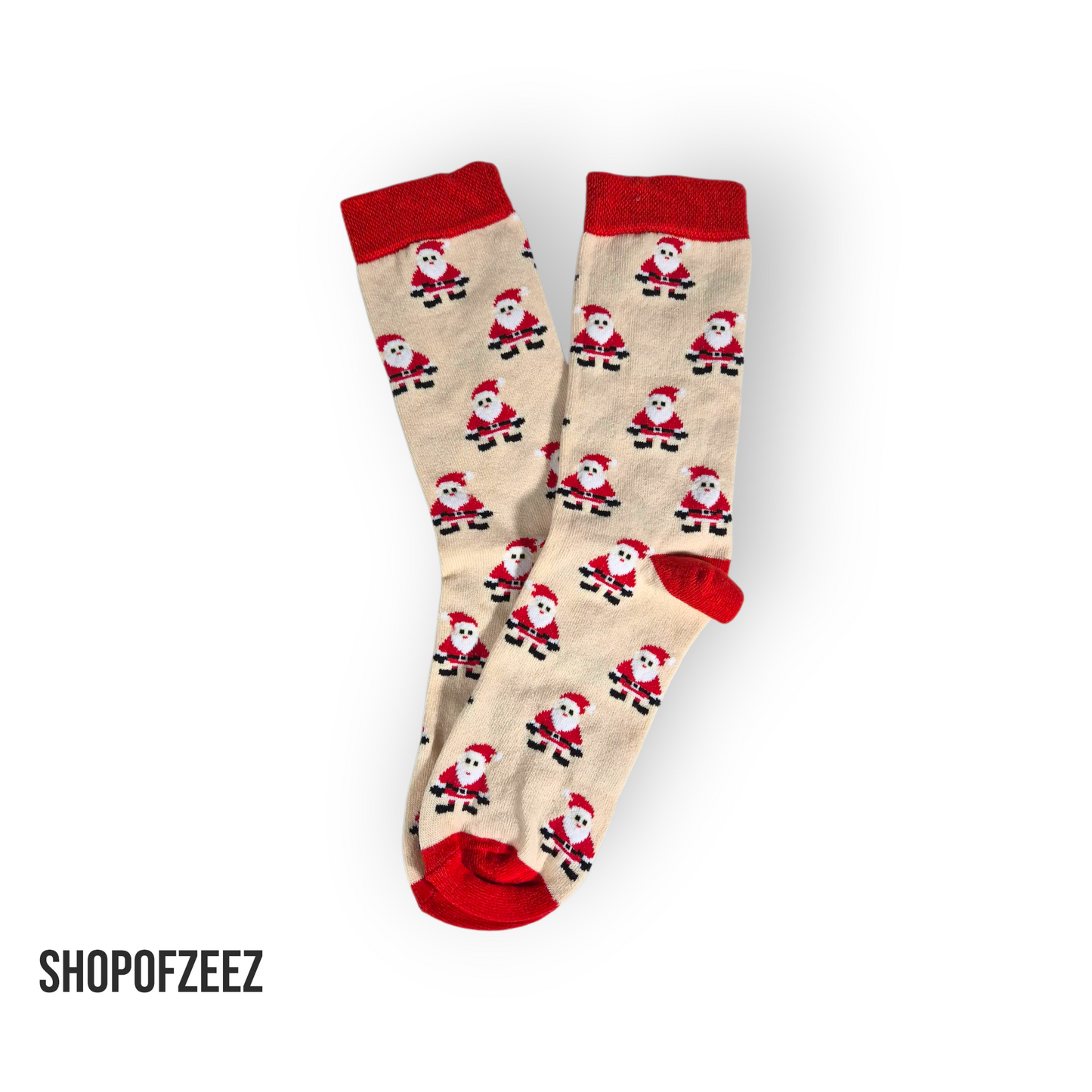 Kleiner Weihnachtsmann gemusterte Weihnachtssocken