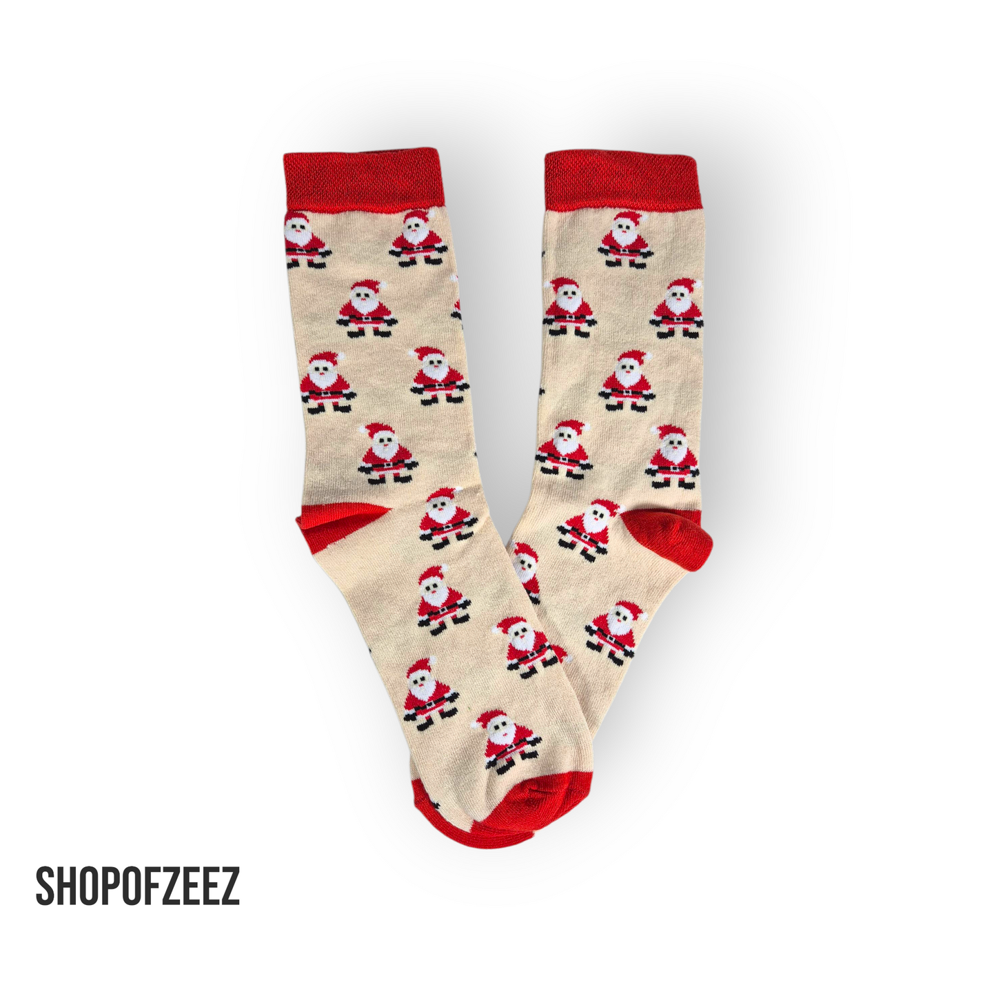 Kleiner Weihnachtsmann gemusterte Weihnachtssocken