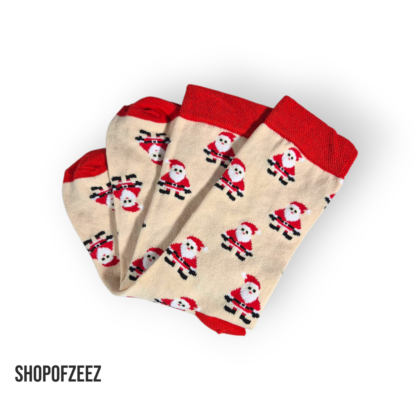 Kleiner Weihnachtsmann gemusterte Weihnachtssocken