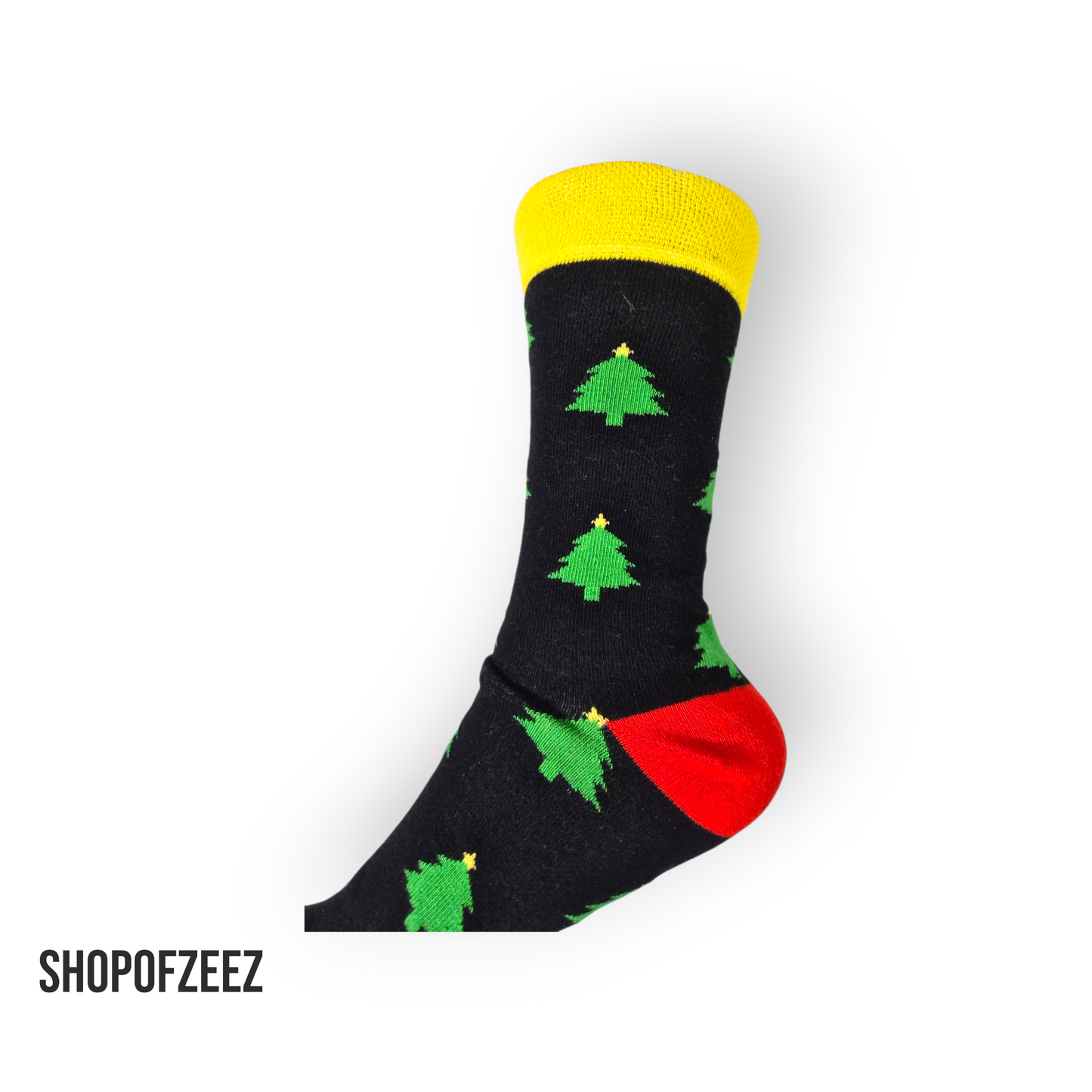 schwarz Tannenbaum Weihnachtssocken