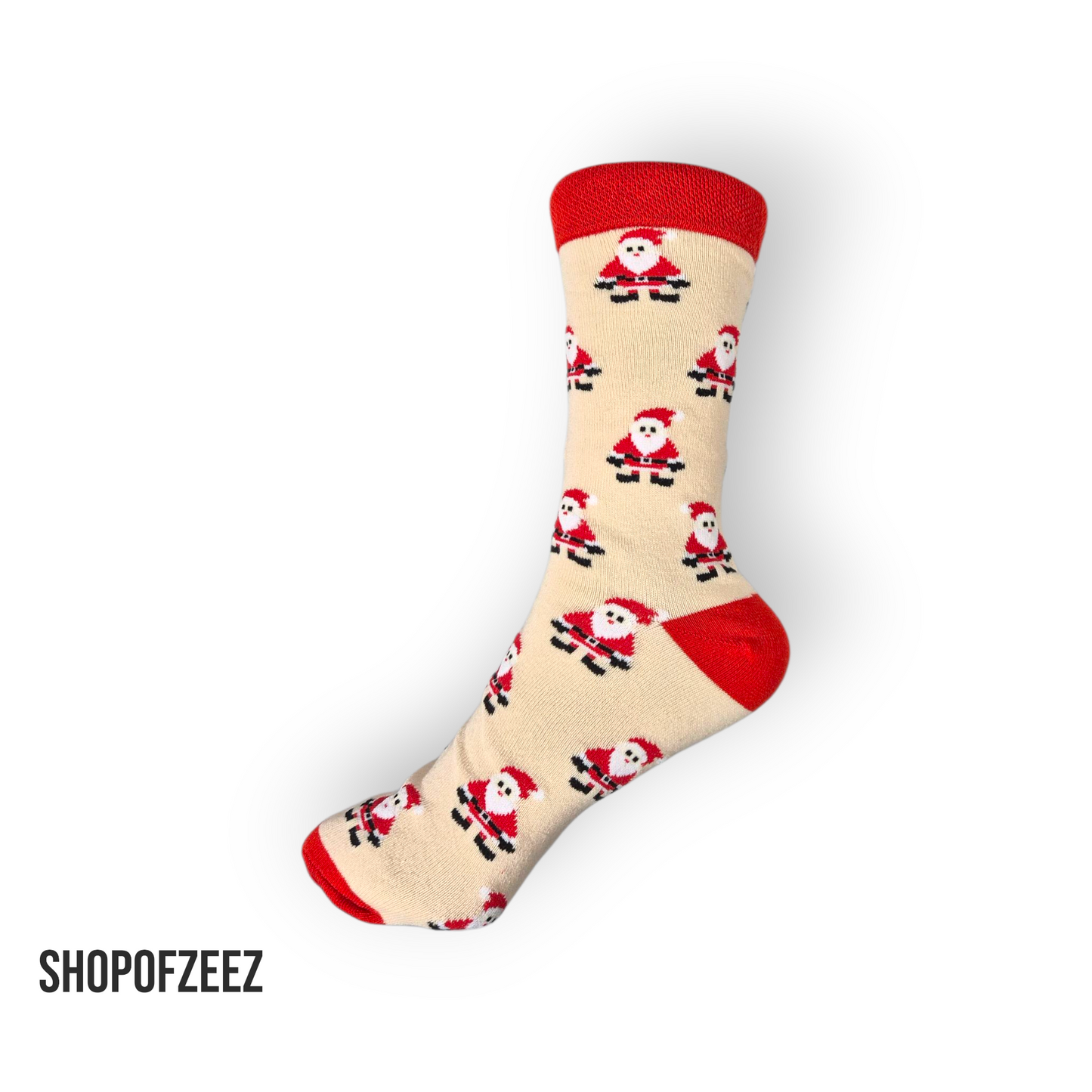 Kleiner Weihnachtsmann gemusterte Weihnachtssocken