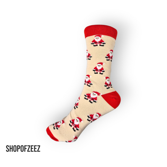 Kleiner Weihnachtsmann gemusterte Weihnachtssocken