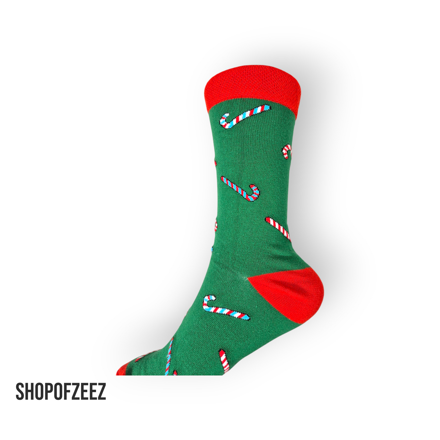 grün Zuckerstange Weihnachtssocken