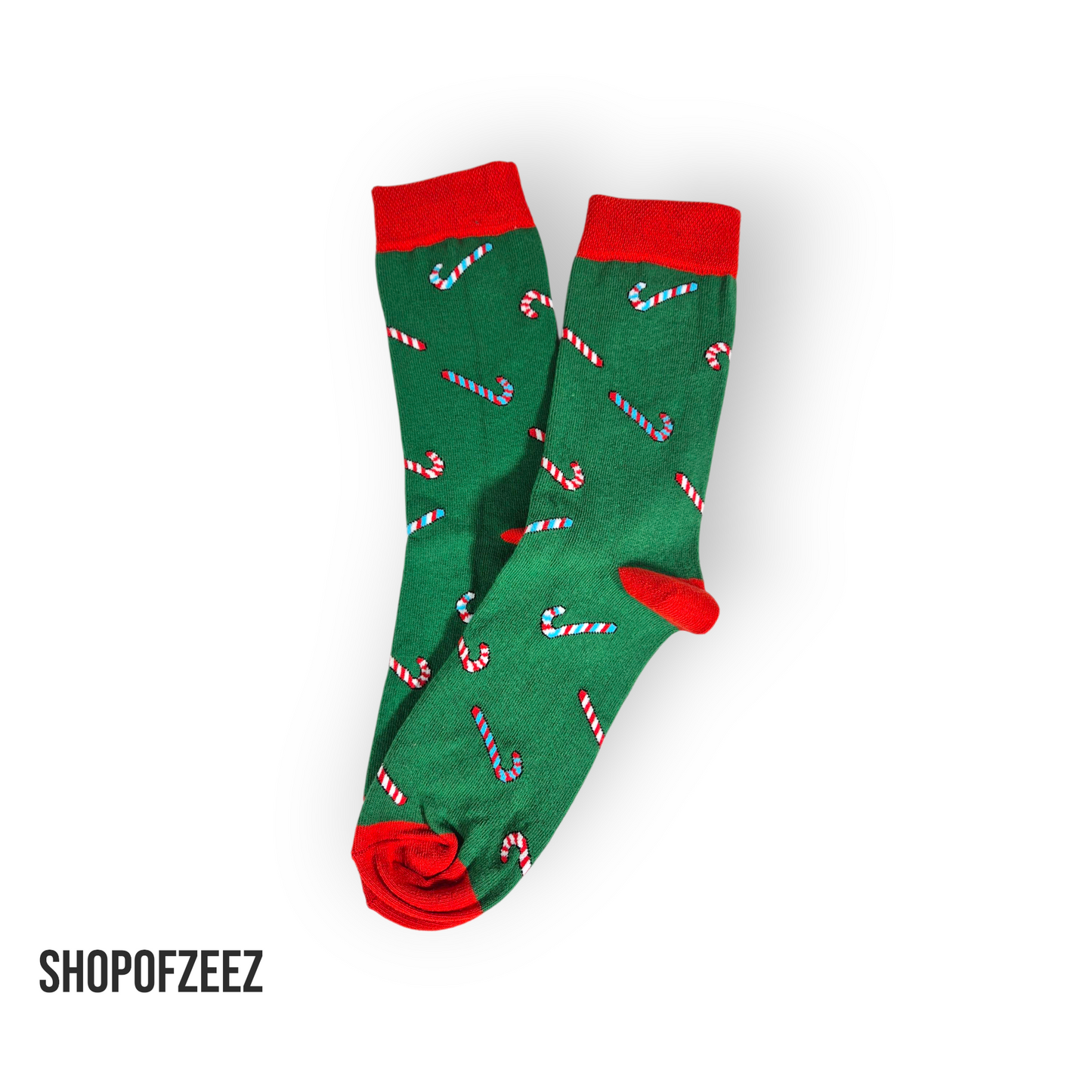 grün Zuckerstange Weihnachtssocken