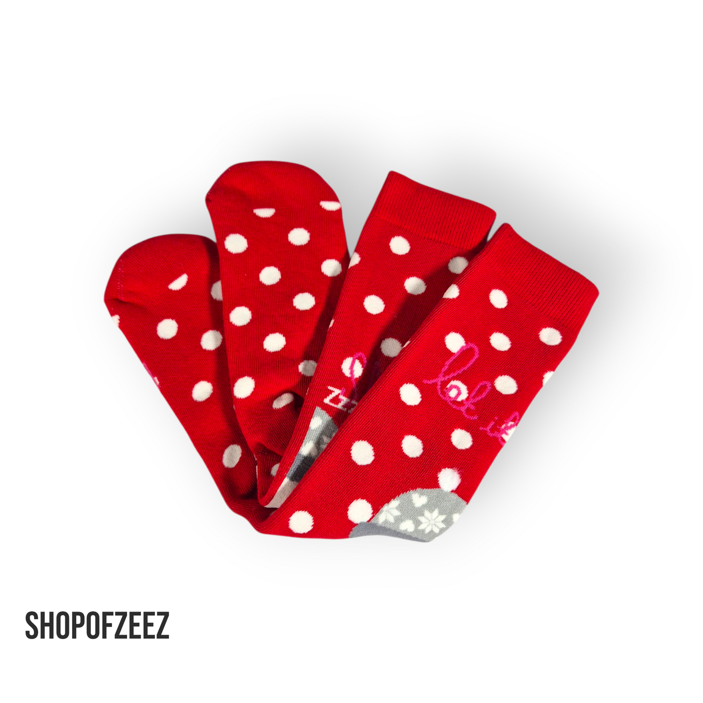 Weihnachtssocken mit Pinguin – „Let it Snow“ – Kuschelige Winter Socken