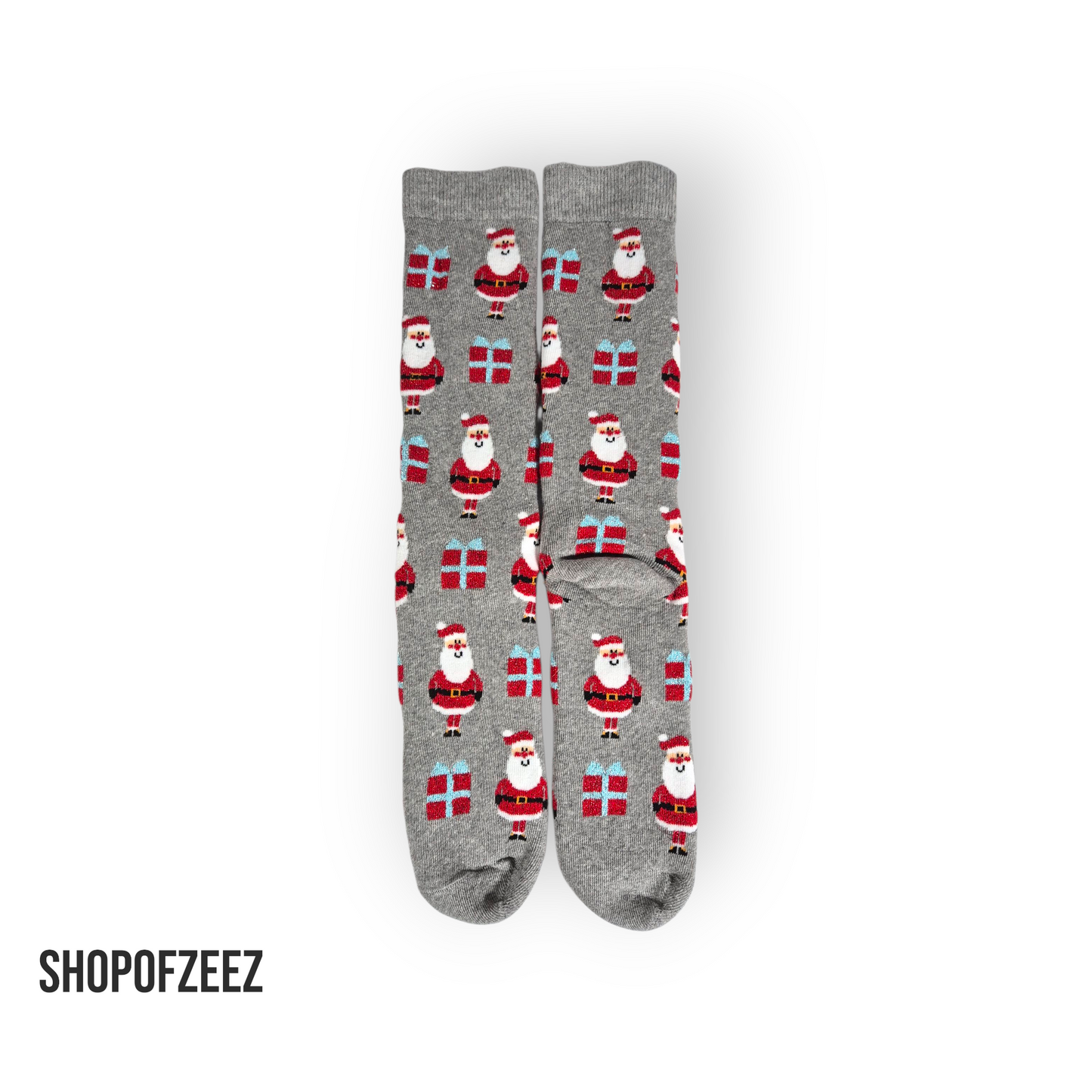 Weihnachtsmann mit Geschenk Frottee Weihnachtssocken