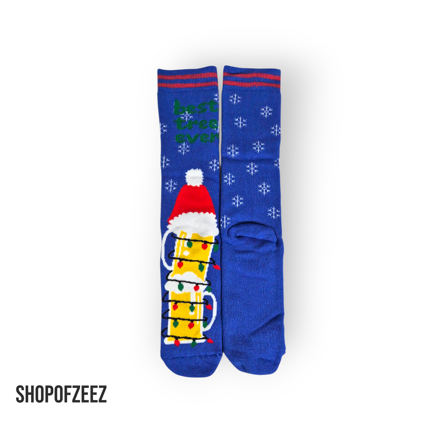 Weihnachtssocken „Best Tree Ever“ – Lustige Bier Socken – Warm & Weich – Unisex