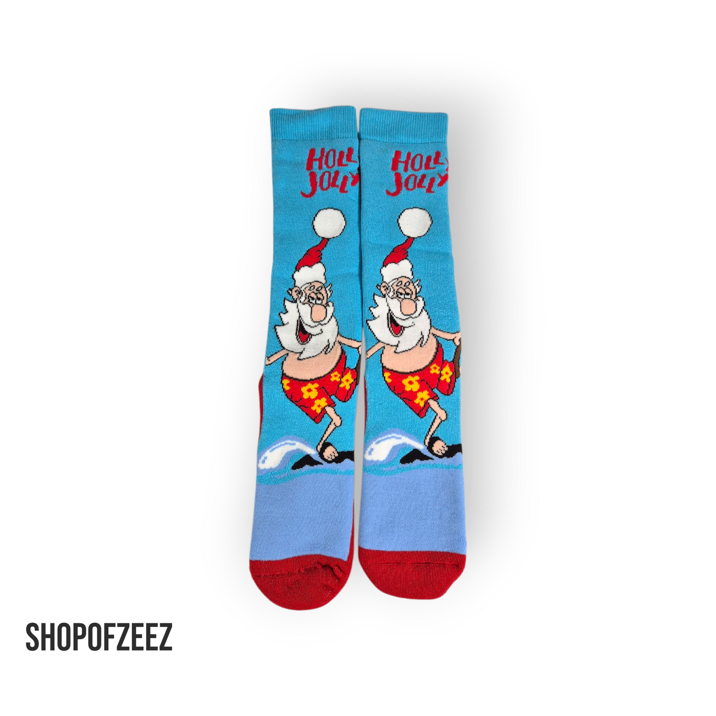 Weihnachtssocken „Holly Jolly Santa“ – Lustige Santa Socken – Warm & Weich – Unisex