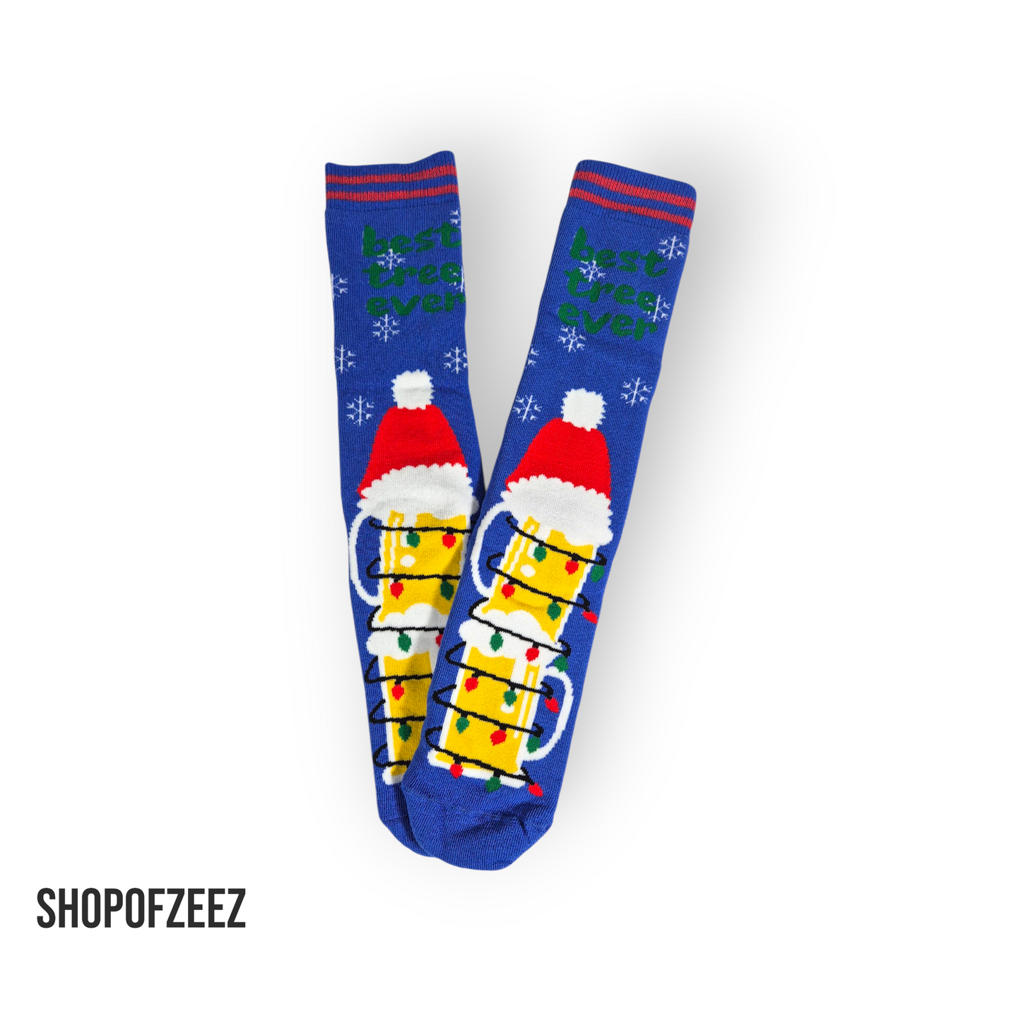 Weihnachtssocken „Best Tree Ever“ – Lustige Bier Socken – Warm & Weich – Unisex