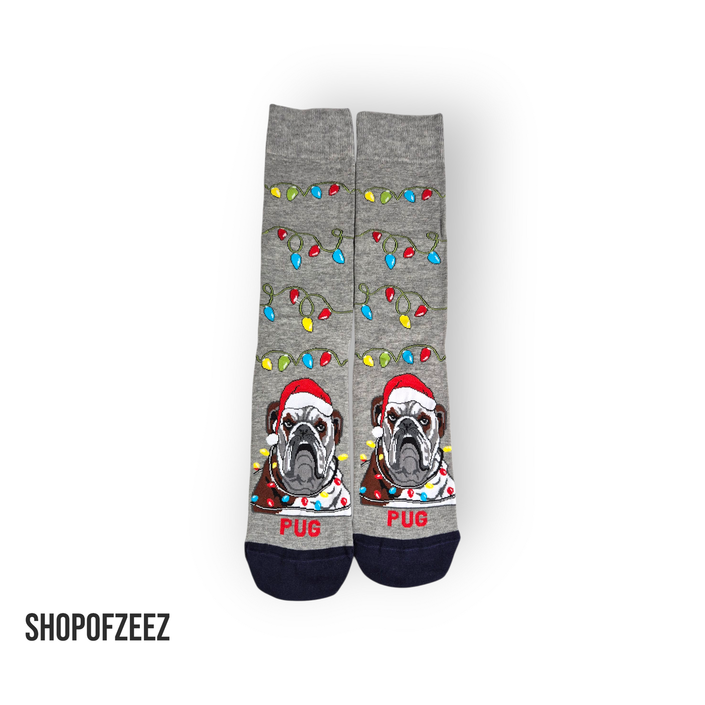 Pug Weihnachtssocken für Männer