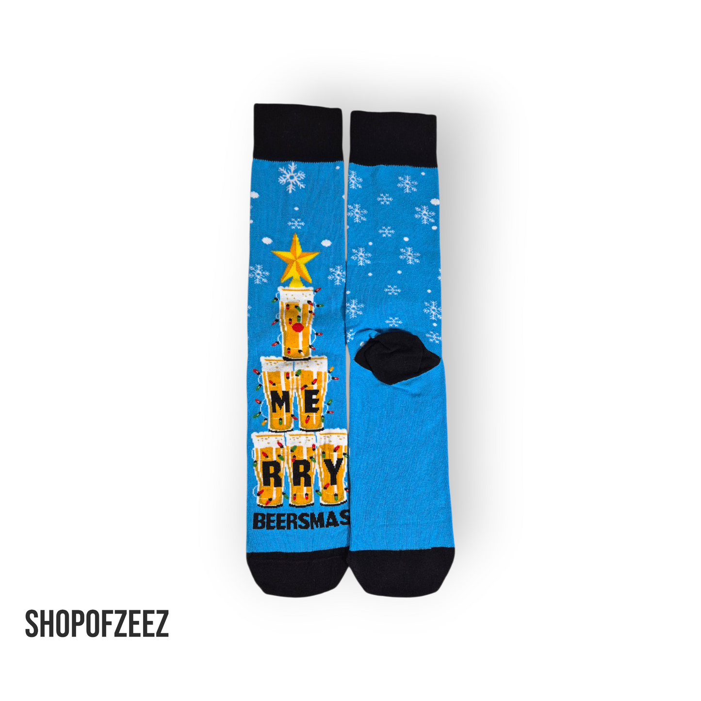 Merry Beersmas Weihnachtssocken für Männer