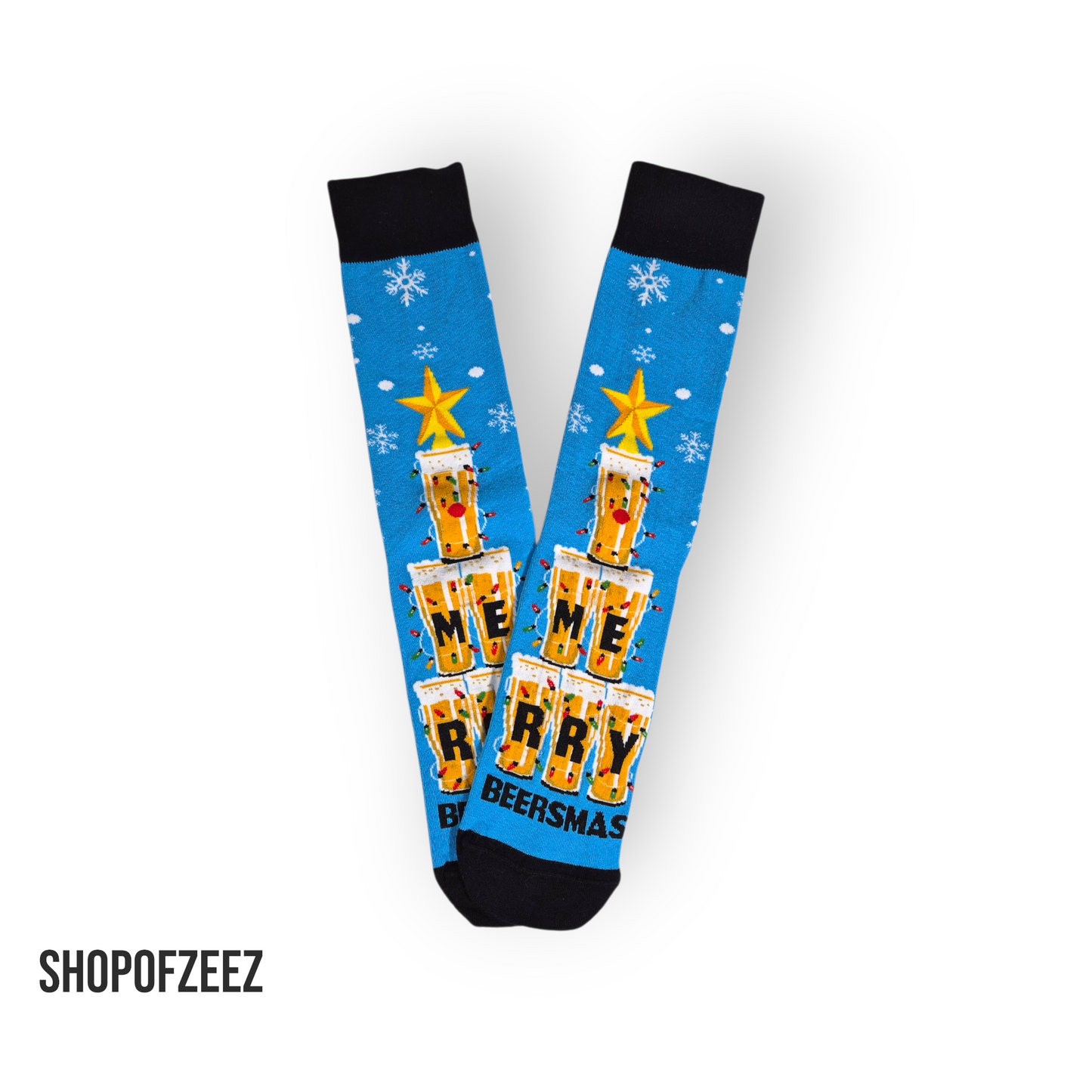 Merry Beersmas Weihnachtssocken für Männer