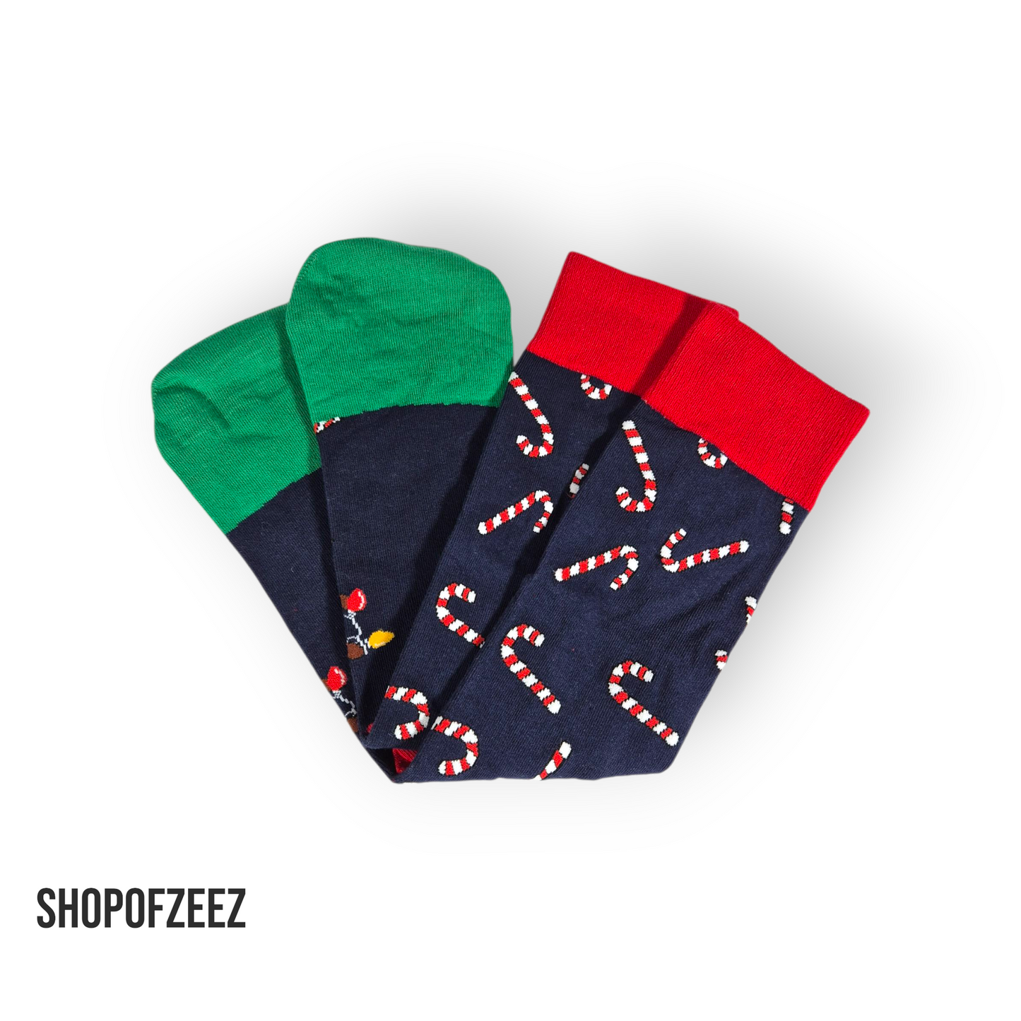 Zuckerstange mit Rentier Weihnachtssocken für Männer