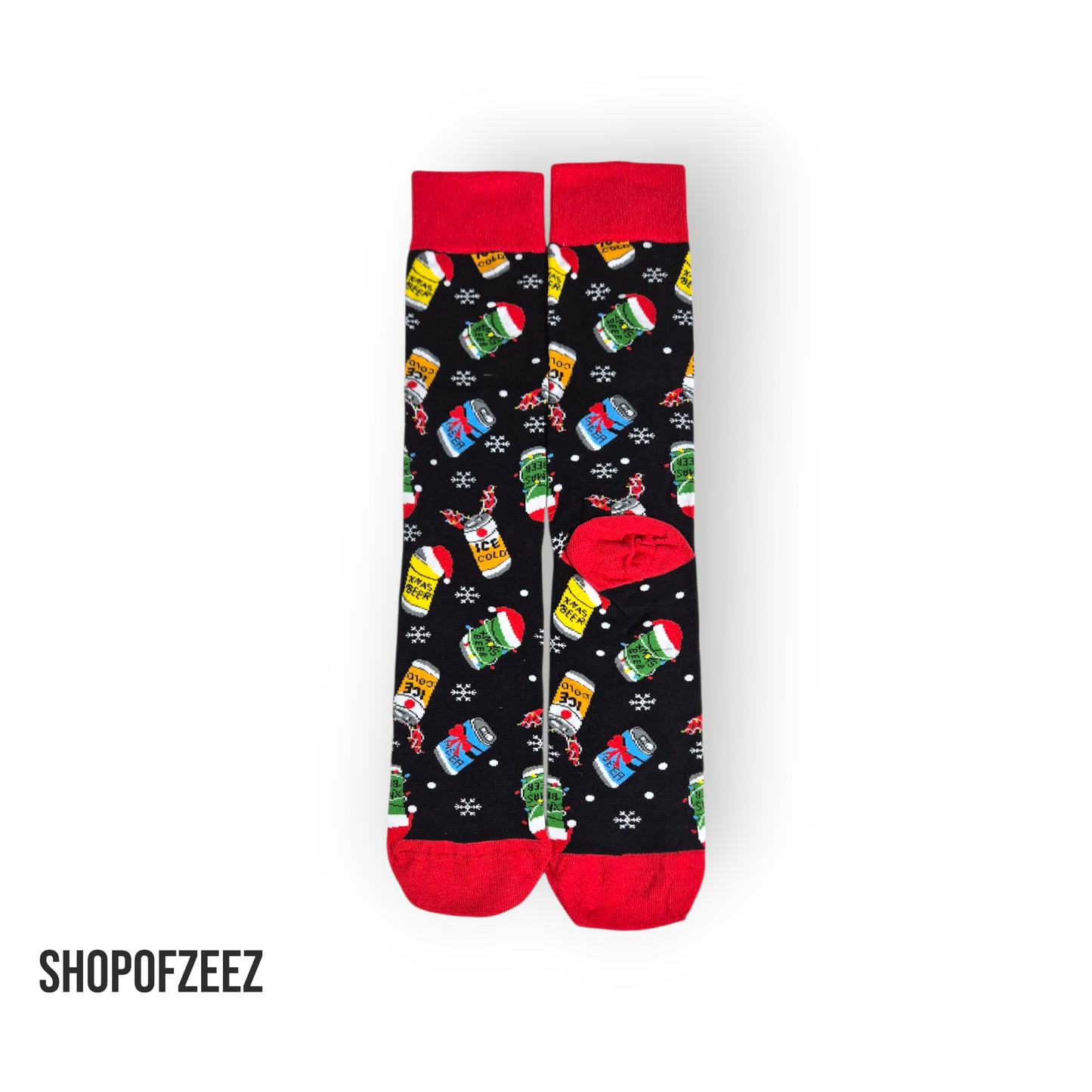 Bierdose Weihnachtssocken für Männer