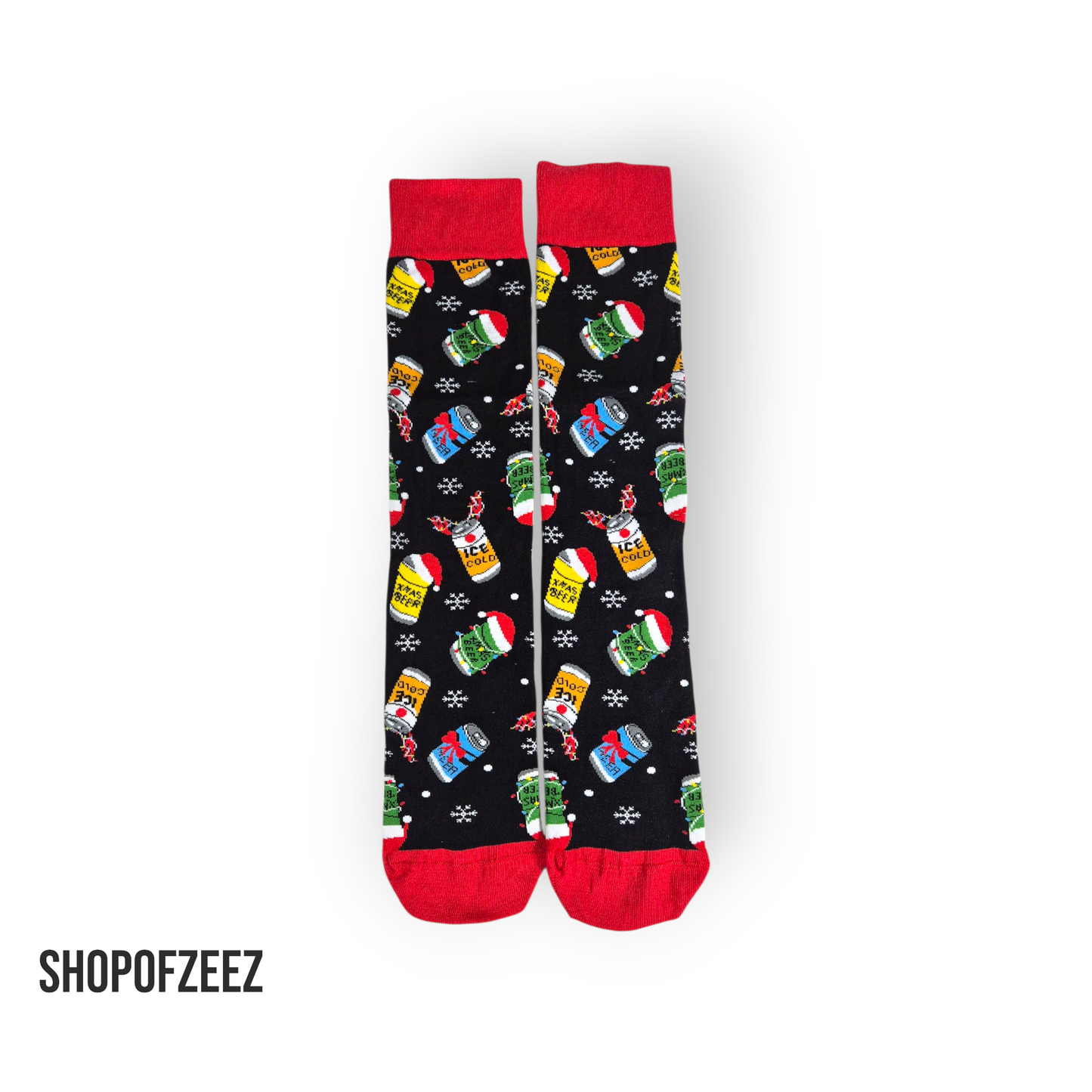 Bierdose Weihnachtssocken für Männer