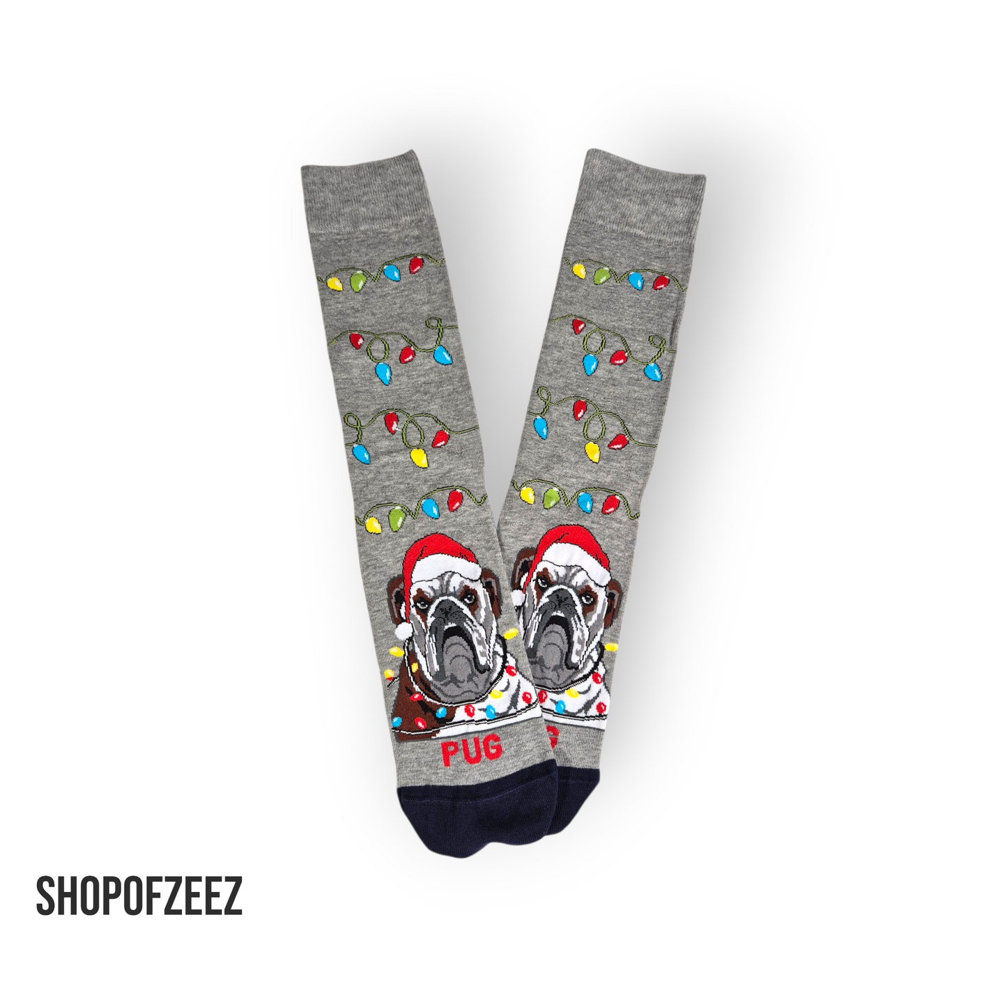 Pug Weihnachtssocken für Männer