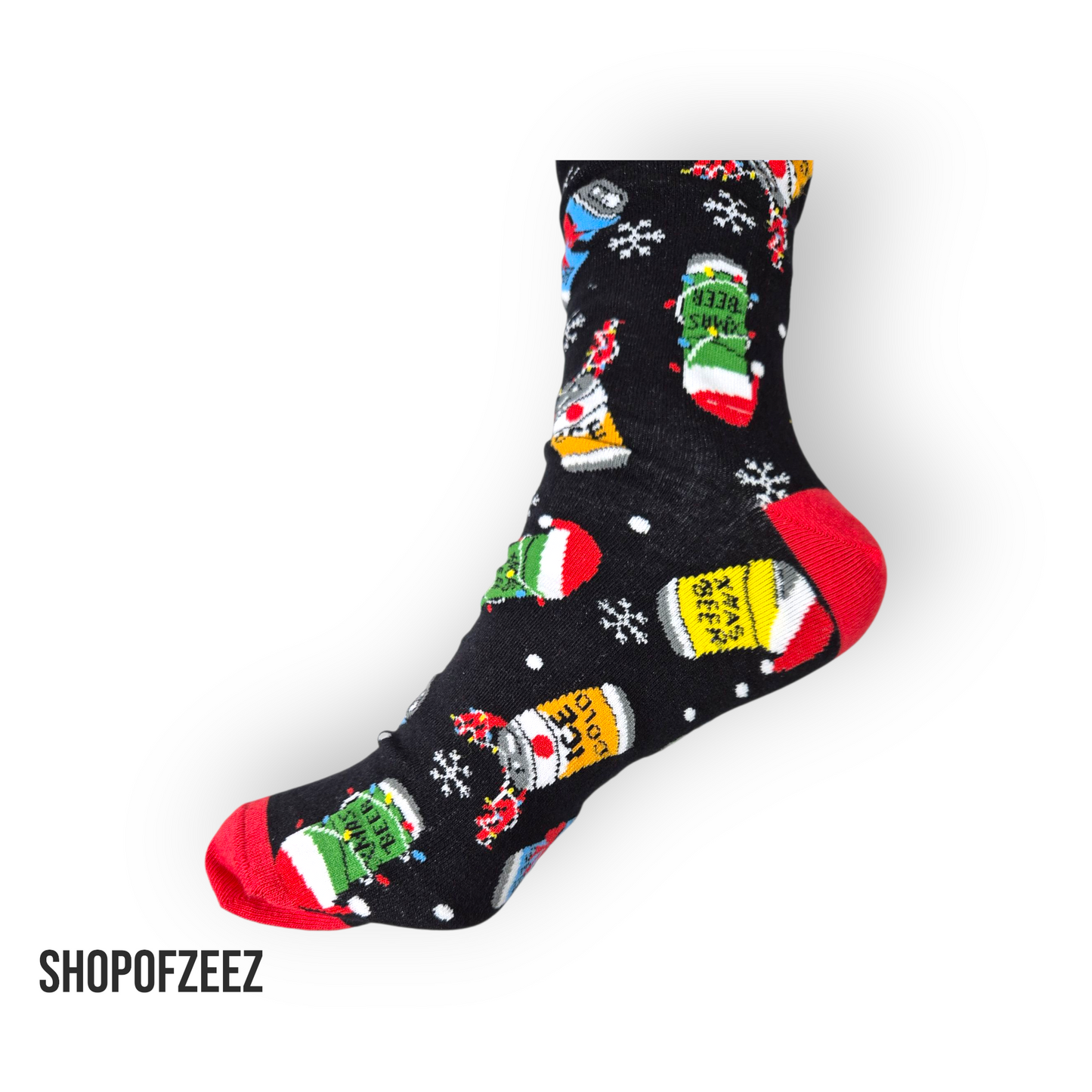 Bierdose Weihnachtssocken für Männer
