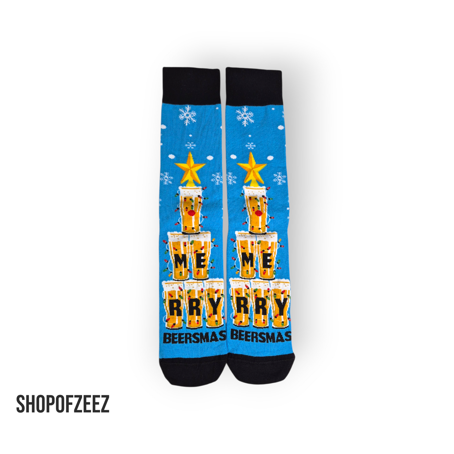 Merry Beersmas Weihnachtssocken für Männer
