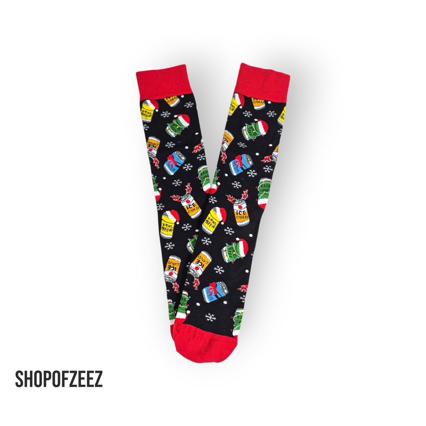 Bierdose Weihnachtssocken für Männer