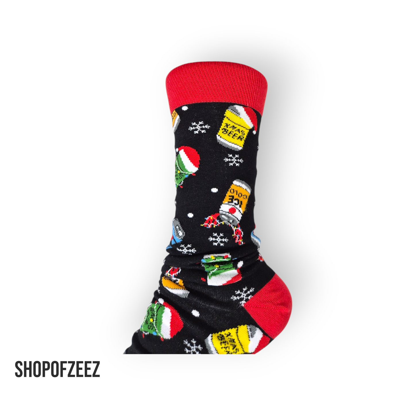 Bierdose Weihnachtssocken für Männer