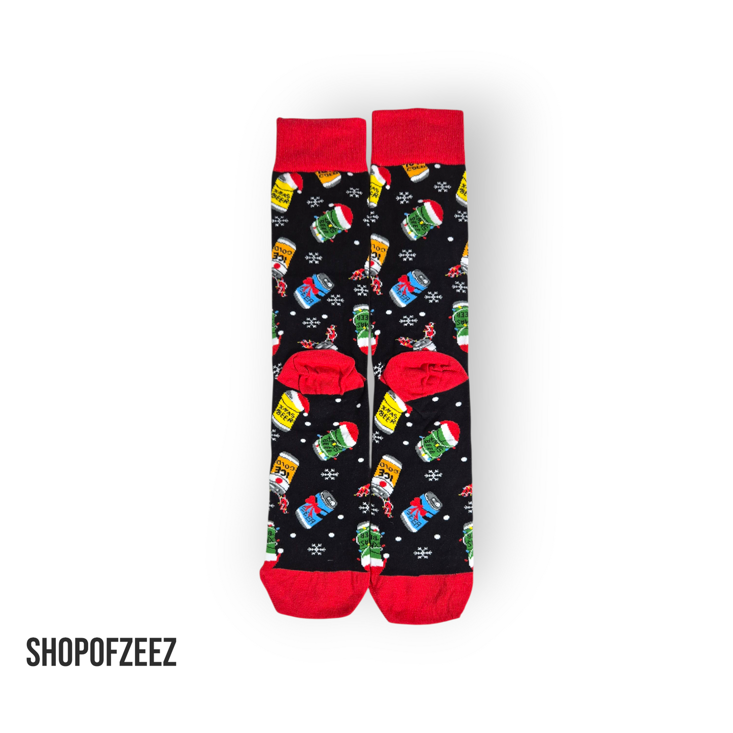 Bierdose Weihnachtssocken für Männer