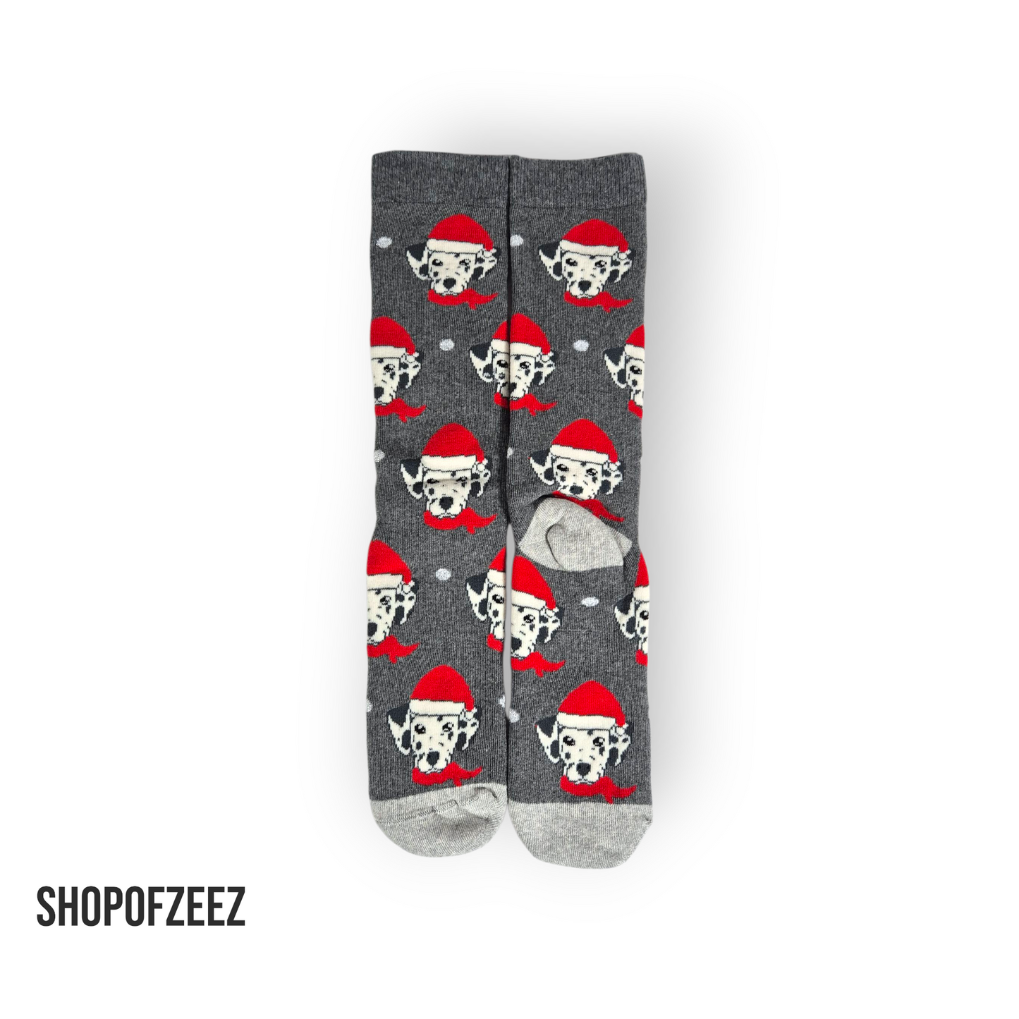 graue kleine Hunde Frottee Weihnachtssocken