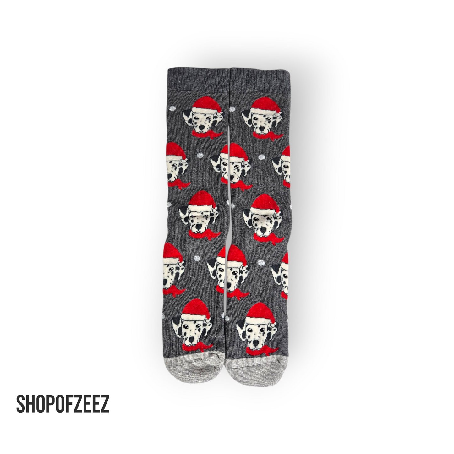 graue kleine Hunde Frottee Weihnachtssocken