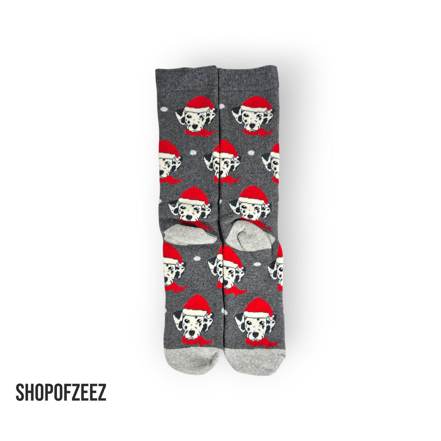 graue kleine Hunde Frottee Weihnachtssocken