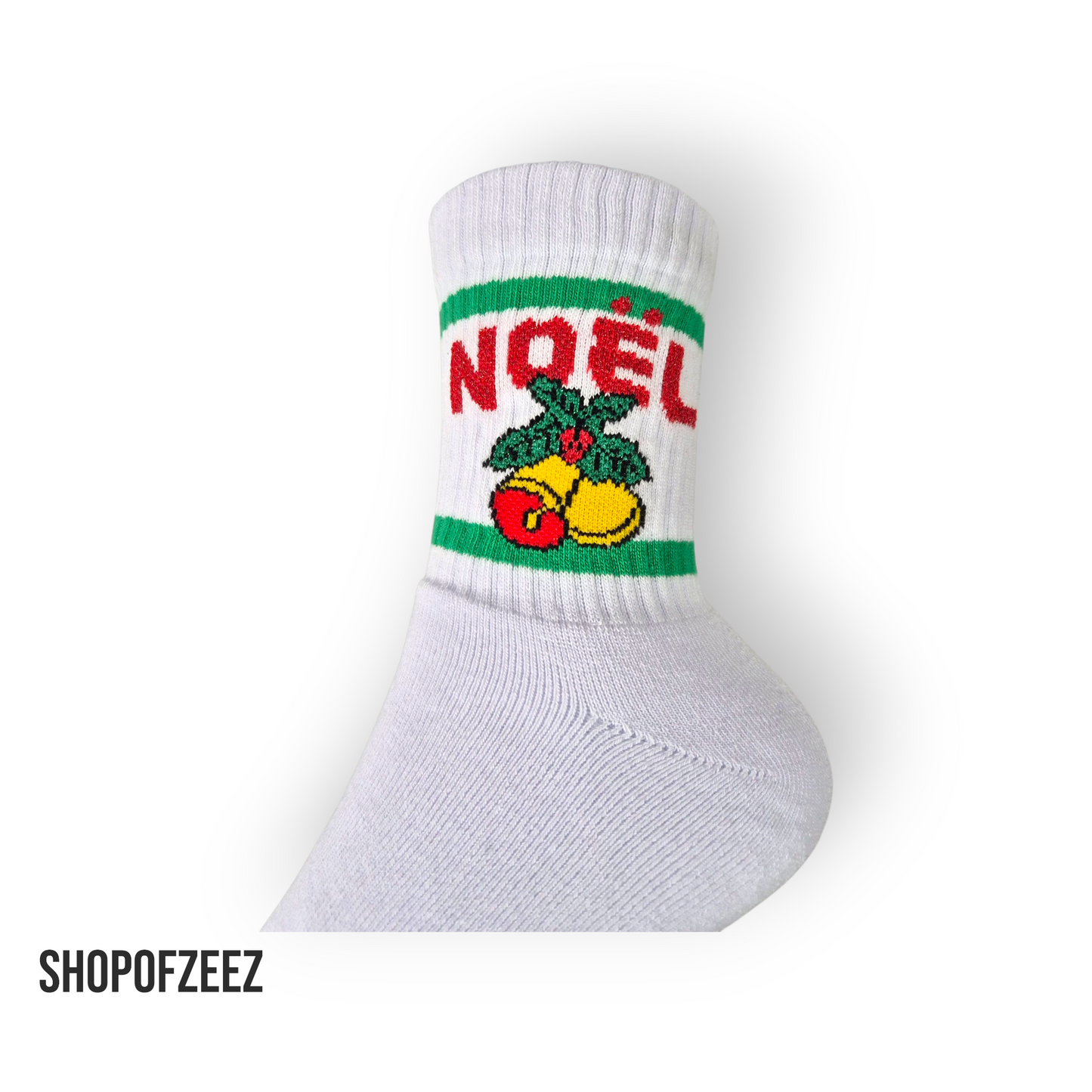 Innen mit Frottee gefütterte Wintersocken Weiß