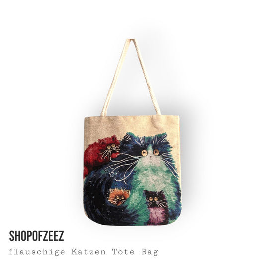 flauschige Katze Schultertasche