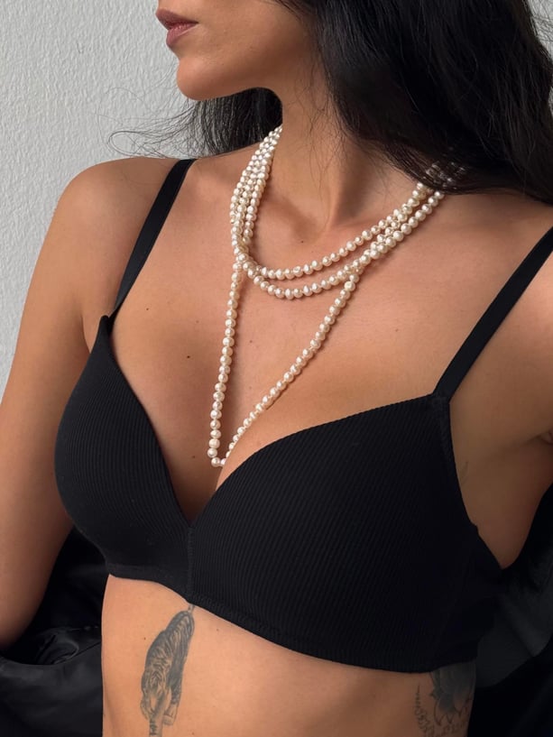 Damen BH & Slip Set „Ohne Bügel“ – Schwarz | Komfort Unterwäsche