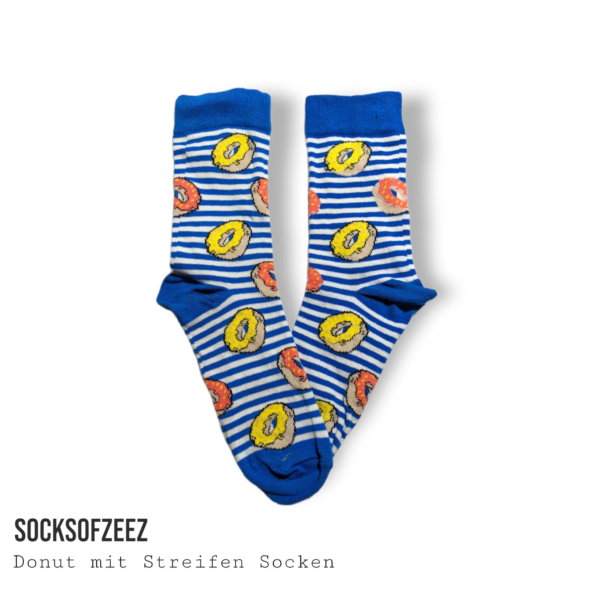 blau gestreifte Donut Socken - Shop of Zeez