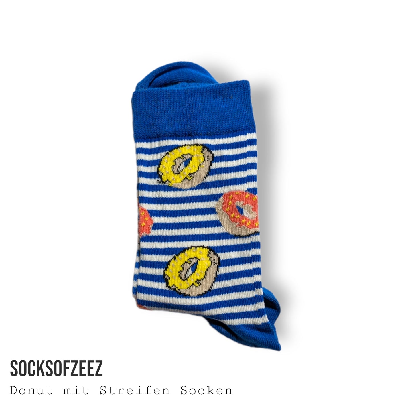 blau gestreifte Donut Socken - Shop of Zeez