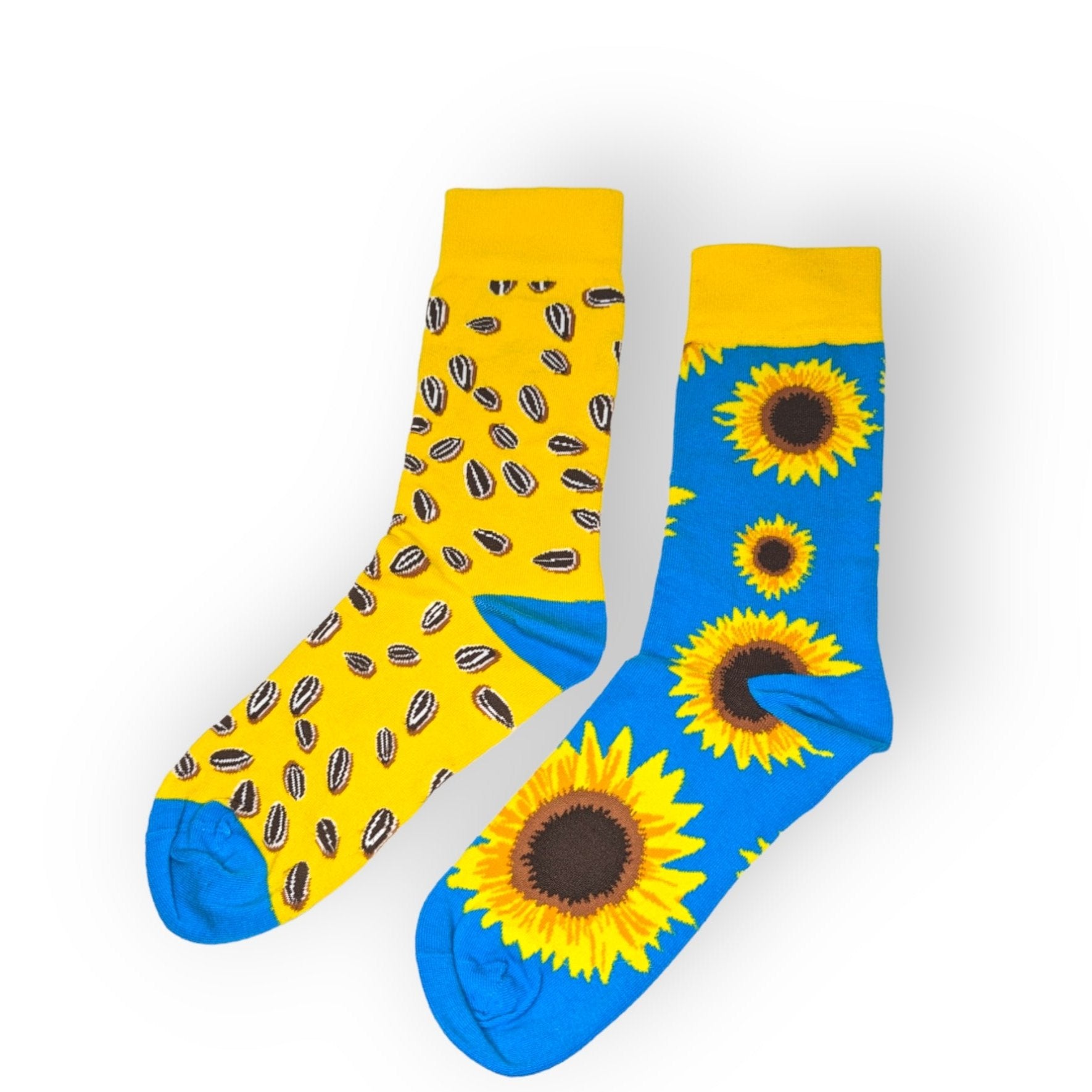 blau Sonnenblumen Socken, Einheitsgröße: 36 - 42 - Shop of Zeez